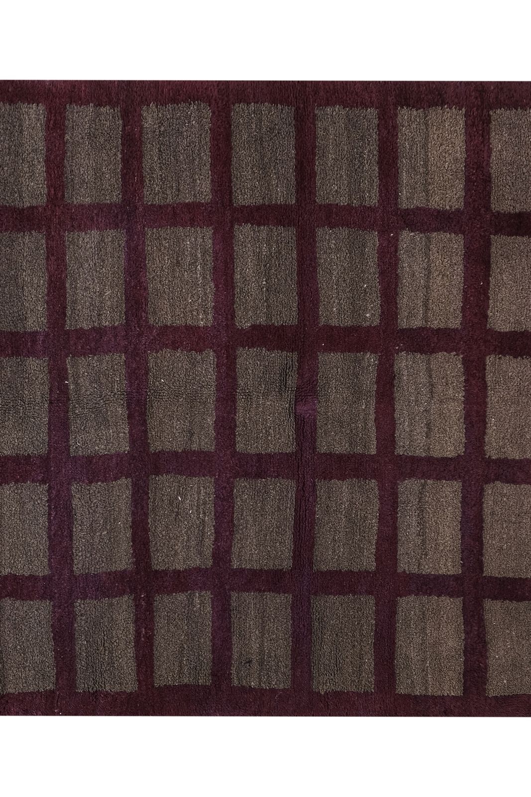 1980s Angora Gray Wool Shaggy Tulu Rug 3'8" X 6'10" photo for sale