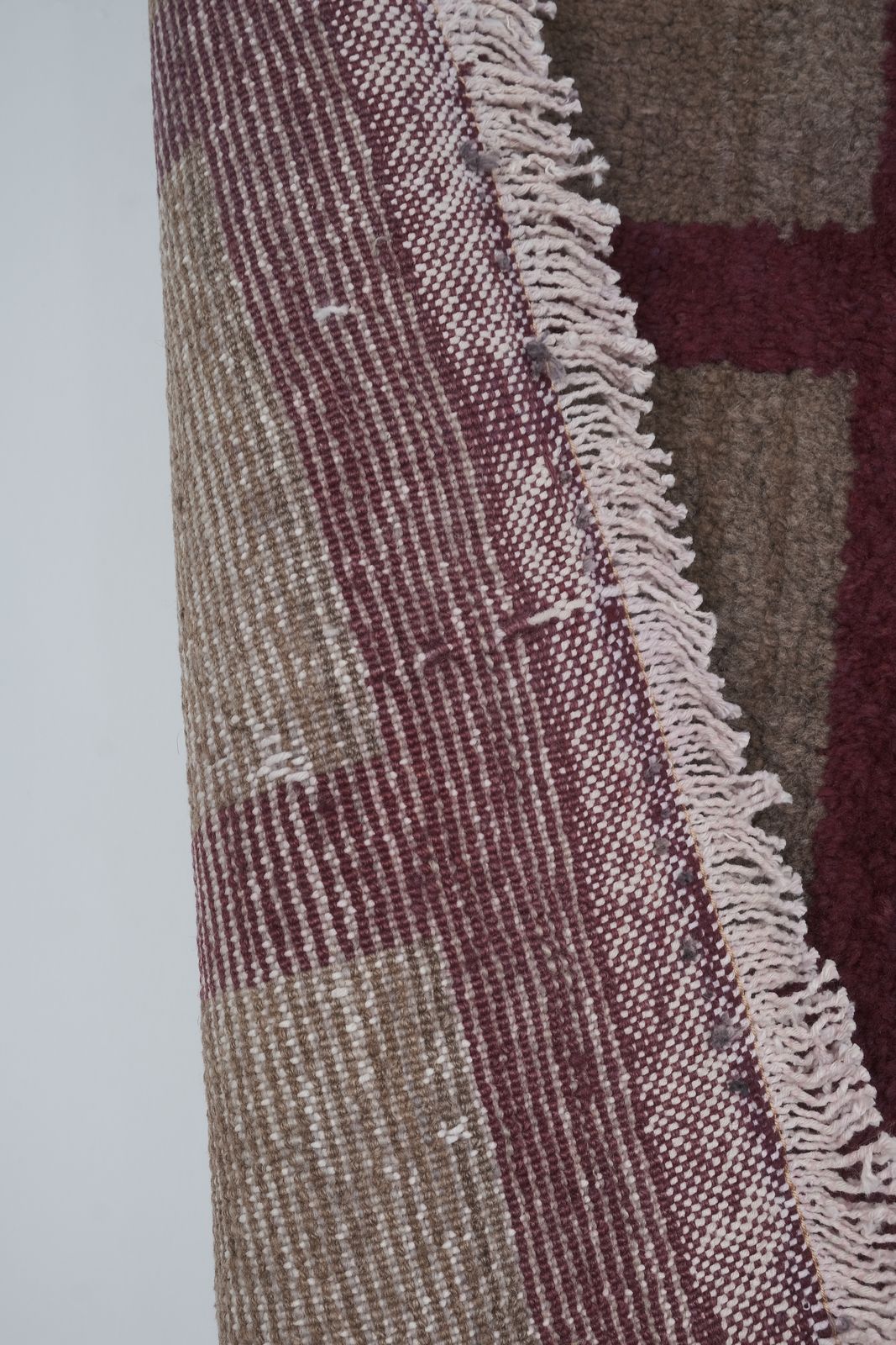 550.0 1980s Angora Gray Wool Shaggy Tulu Rug 3'8" X 6'10" photo