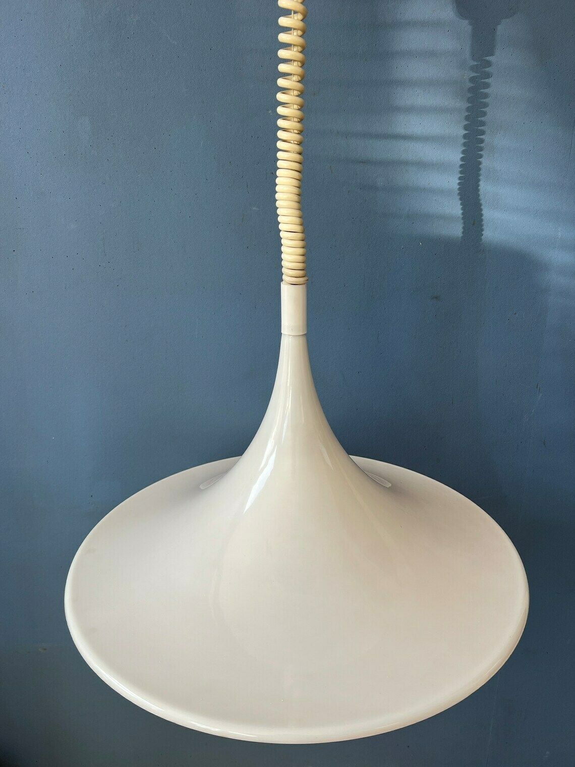 Mid Century Witte Space Age Heksenhoed Hanglamp photo buy