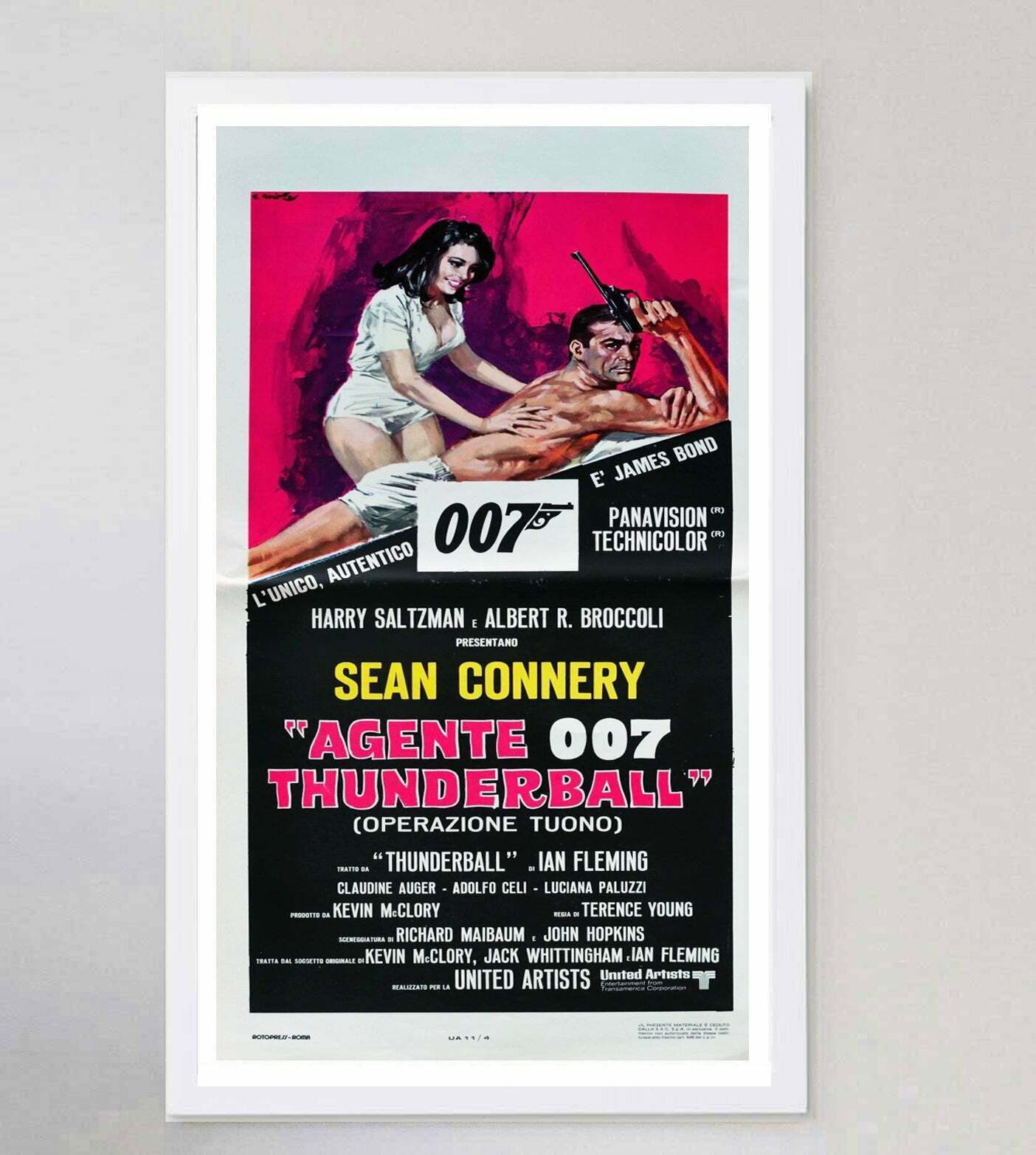 Thunderball (Italian) Original Vintage Poster photo for sale