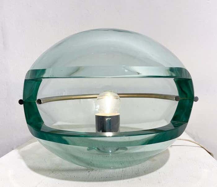 Mid Century Modern Table Lamp, Italy, 1970s   In The Style Of Fontana Arte photo for sale