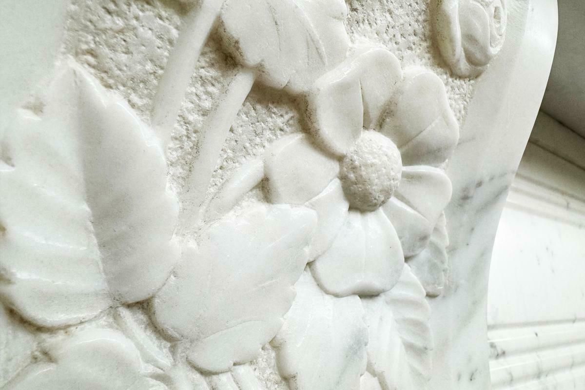 Antique Victorian Statuary Marble Fireplace Surround photo buy