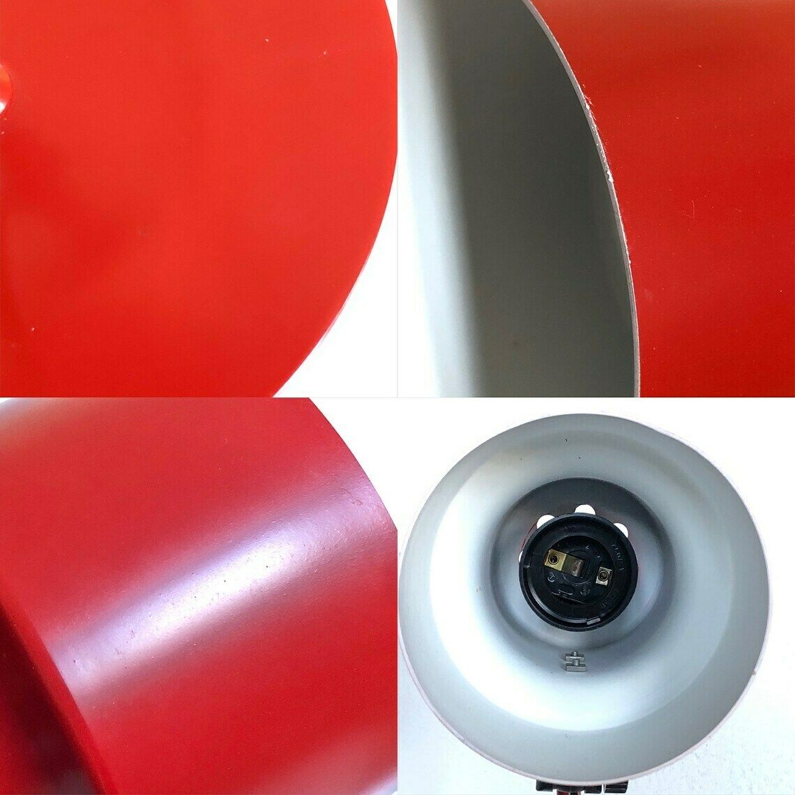 photo furniture Danish Mid Century Table Lamp In Red Metal With Black Details  Design From Vitrika