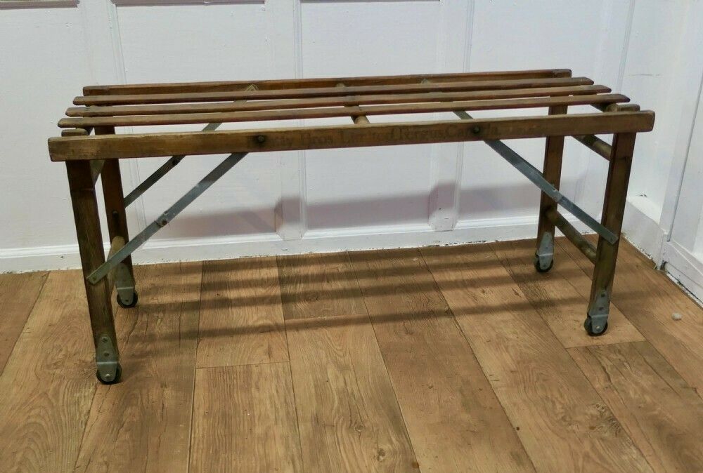 French Canadian Folding Laundry Trolley, Luggage Rack