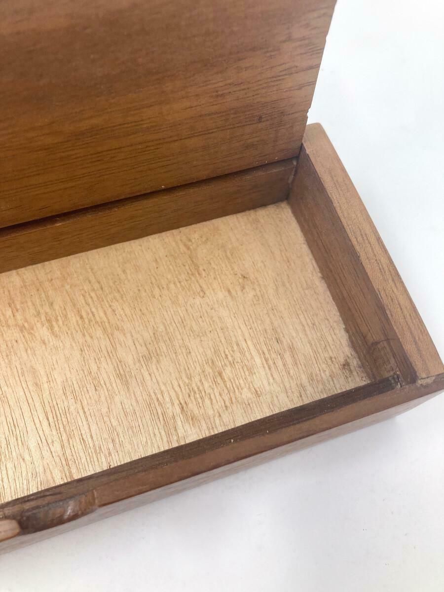 Mid Century Modern Small Box With Marquetry Of Wood And Bones, 1950s photo for sale
