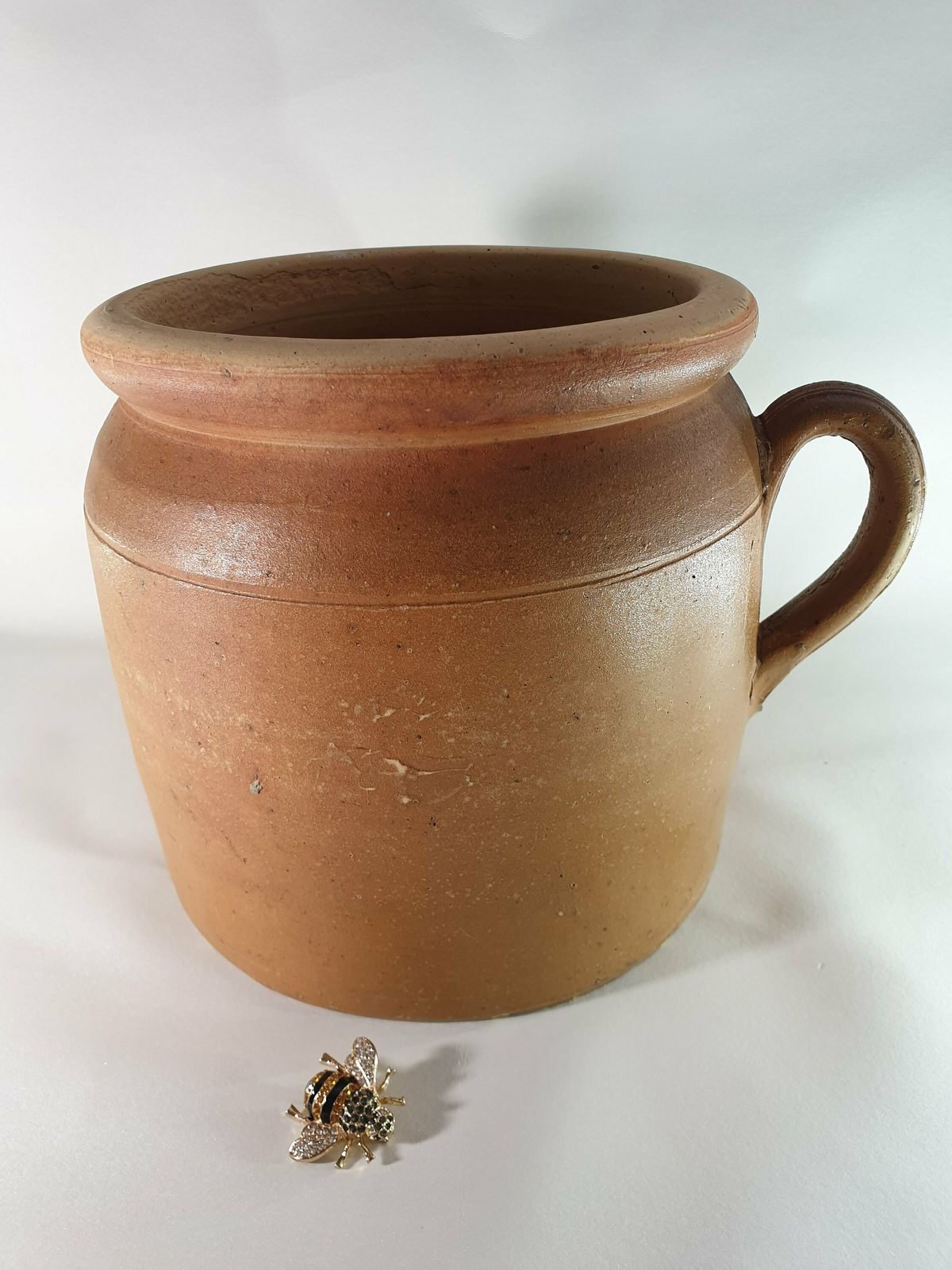 Antique Stoneware Pot, Rillette Pot, French Preserving Jug, French Country Kitchen Decor, Rustic Farmhouse Confit Jar, Preserving Jug
