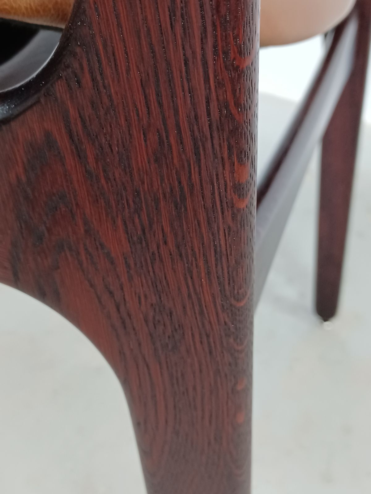 7400.0 Erik Buch Set Of Eight Fully Restored Tanned Oak Dining Chairs Inc. Custom Reupholstery 1960s photo