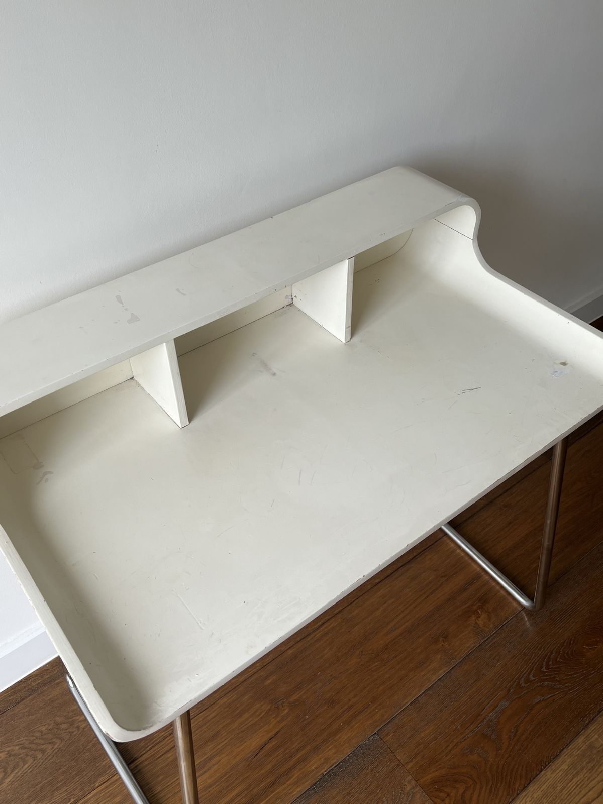 Vintage 1970’s Space Age Tubular Frame Desk With Matching Chair photo for sale
