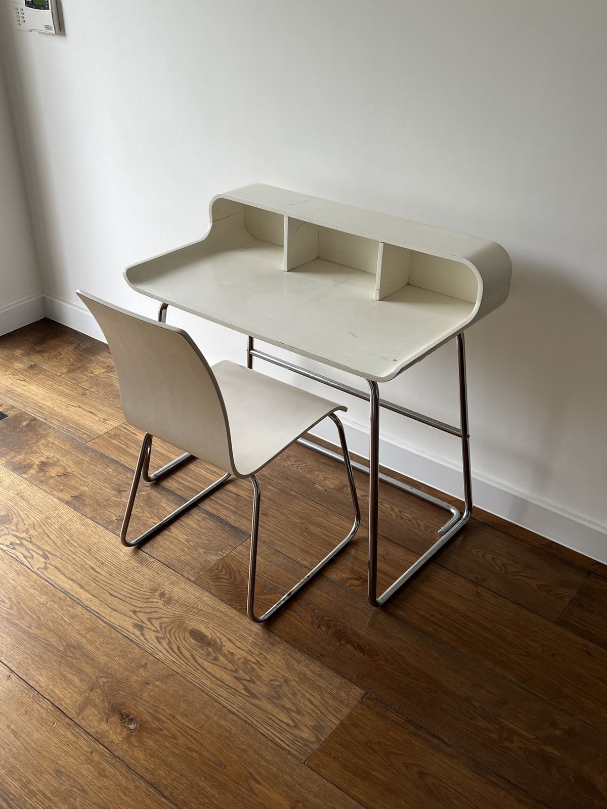 Vintage 1970’s Space Age Tubular Frame Desk With Matching Chair photo Furniture