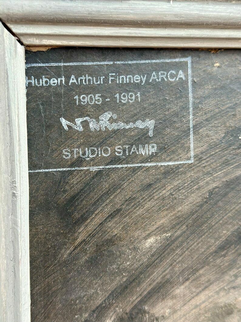 Hubert Arthur Finney Arca (1905 1991) Modern British Oil On Board photo vinterior
