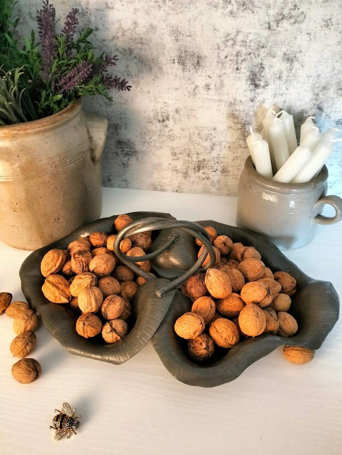 Antique French Art Nouveau Tray, A.E. Chanal, Fruit Bowl, Sweet Bowl, Dresser Accessory