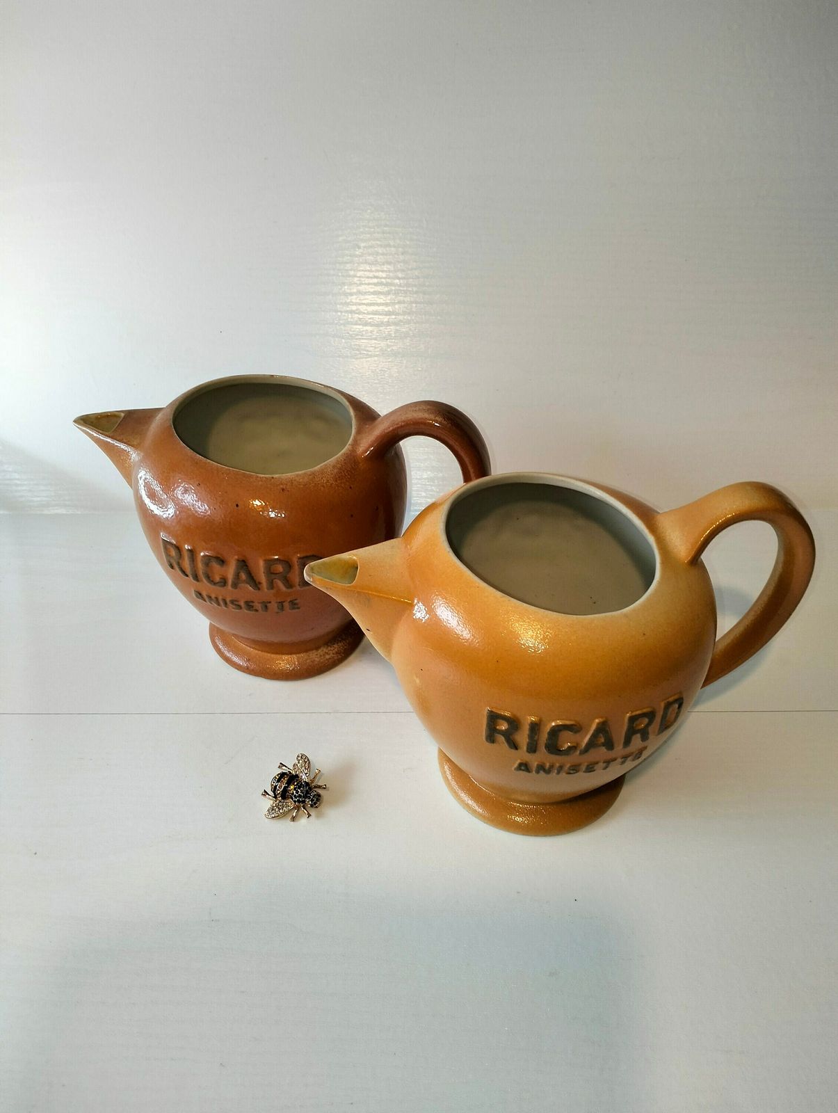 French Retro Ricard Jug, Ricard French Ceramic Pitcher, Bar Cafe Restaurant Decor, Aperitif Water Pourer