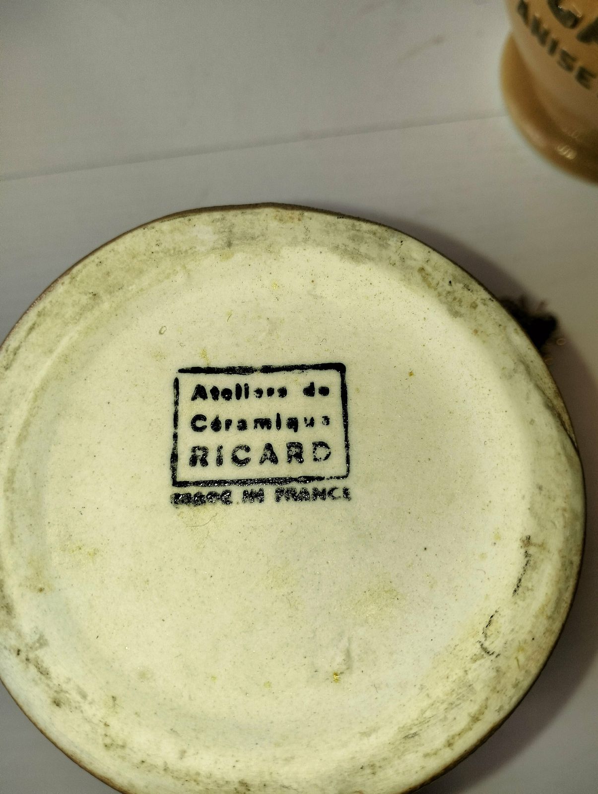 photo furniture French Retro Ricard Jug, Ricard French Ceramic Pitcher, Bar Cafe Restaurant Decor, Aperitif Water Pourer