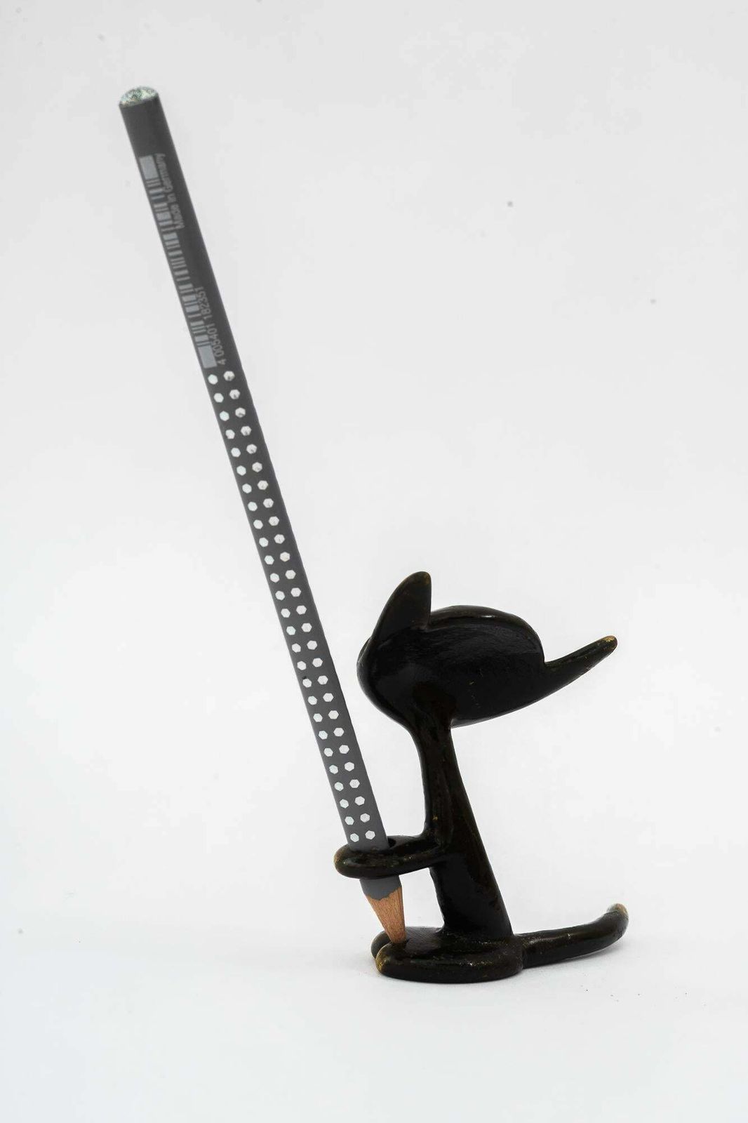 Pen Holder By Walter Bosse Shows A Cat Around 1950s photo vinterior