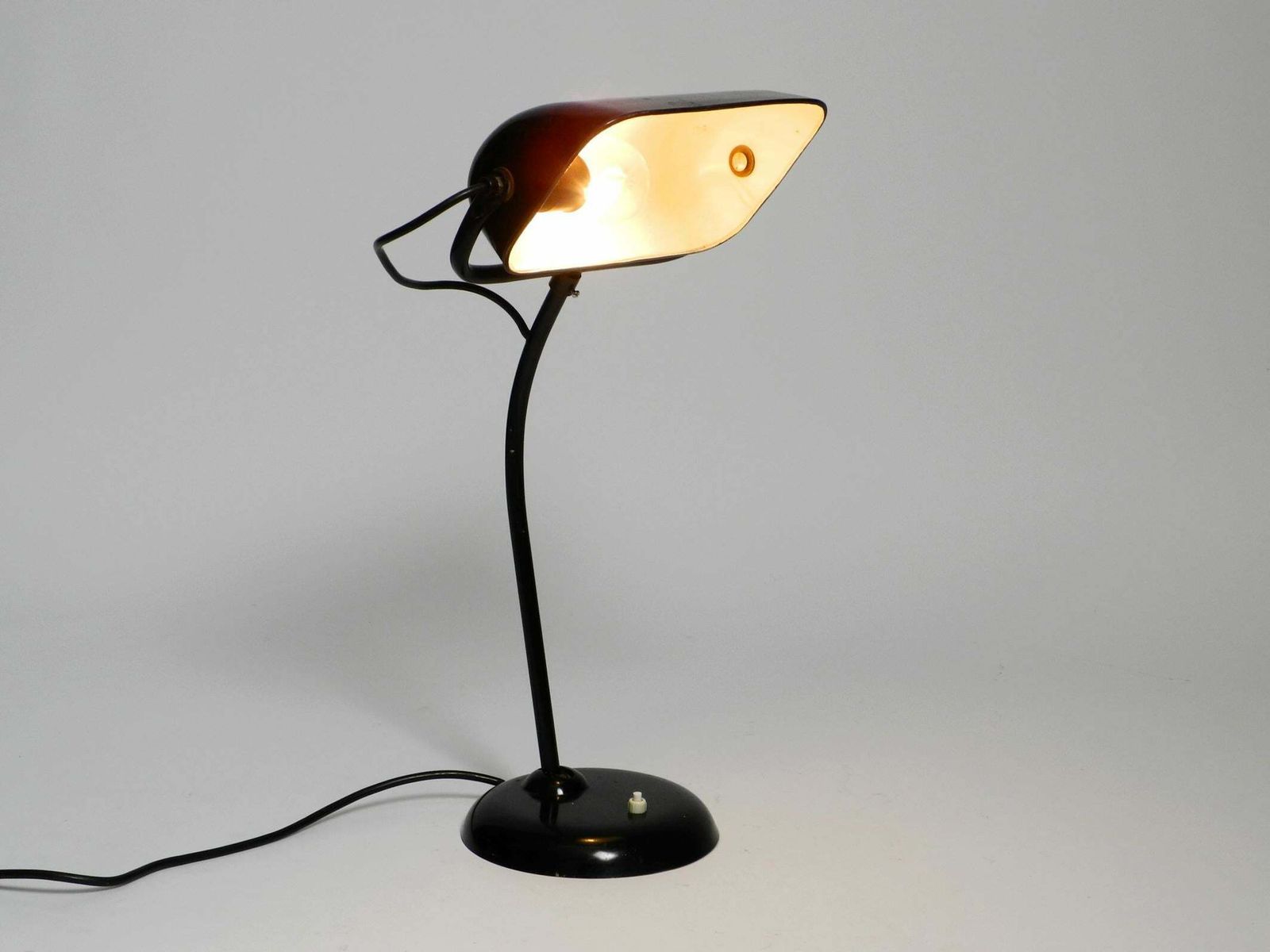 Very Rare Original 1940s Kaiser Idell Industrial Metal Table Lamp Model 6581 photo for sale