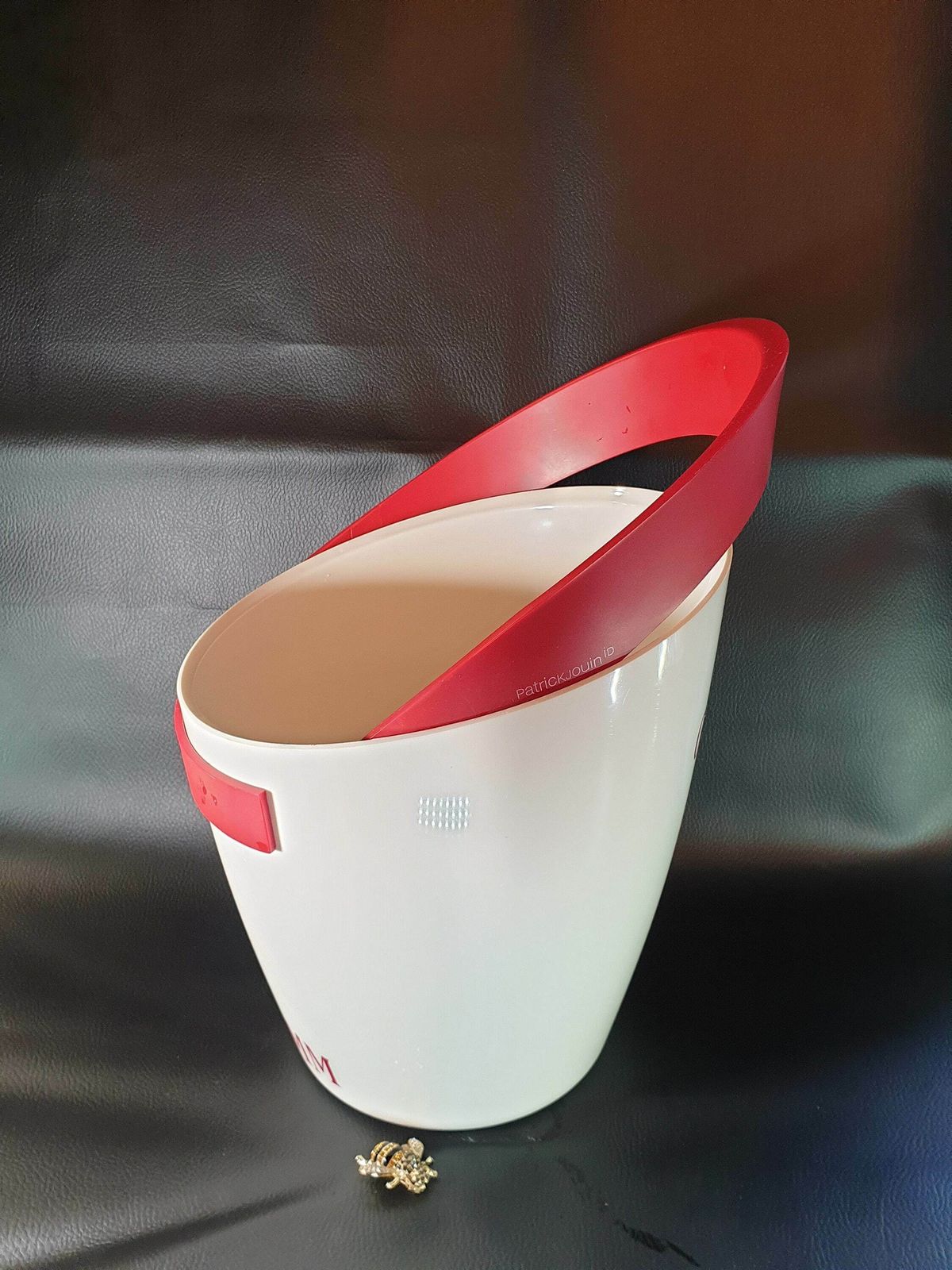 Vintage French Champagne Bucket, G.H. Mumm Champagne, Ice Bucket, Cream Ice Bucket, Bar Cafe Restaurant Decor, Vintage Ice Bucket photo vintage