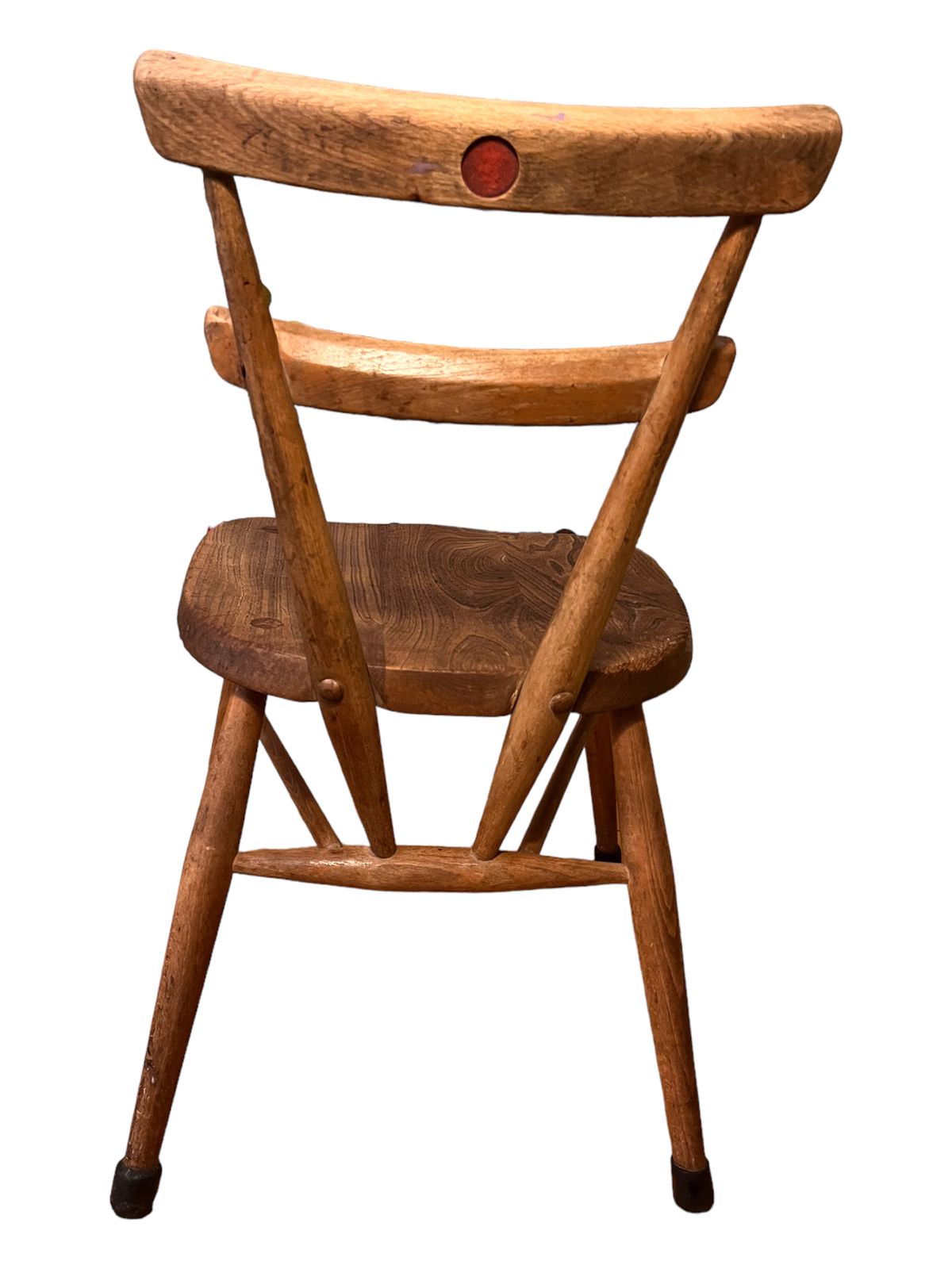 Ercol Red Dot Child's Stacking Chair | Vintage 1960's Mid Century photo furniture