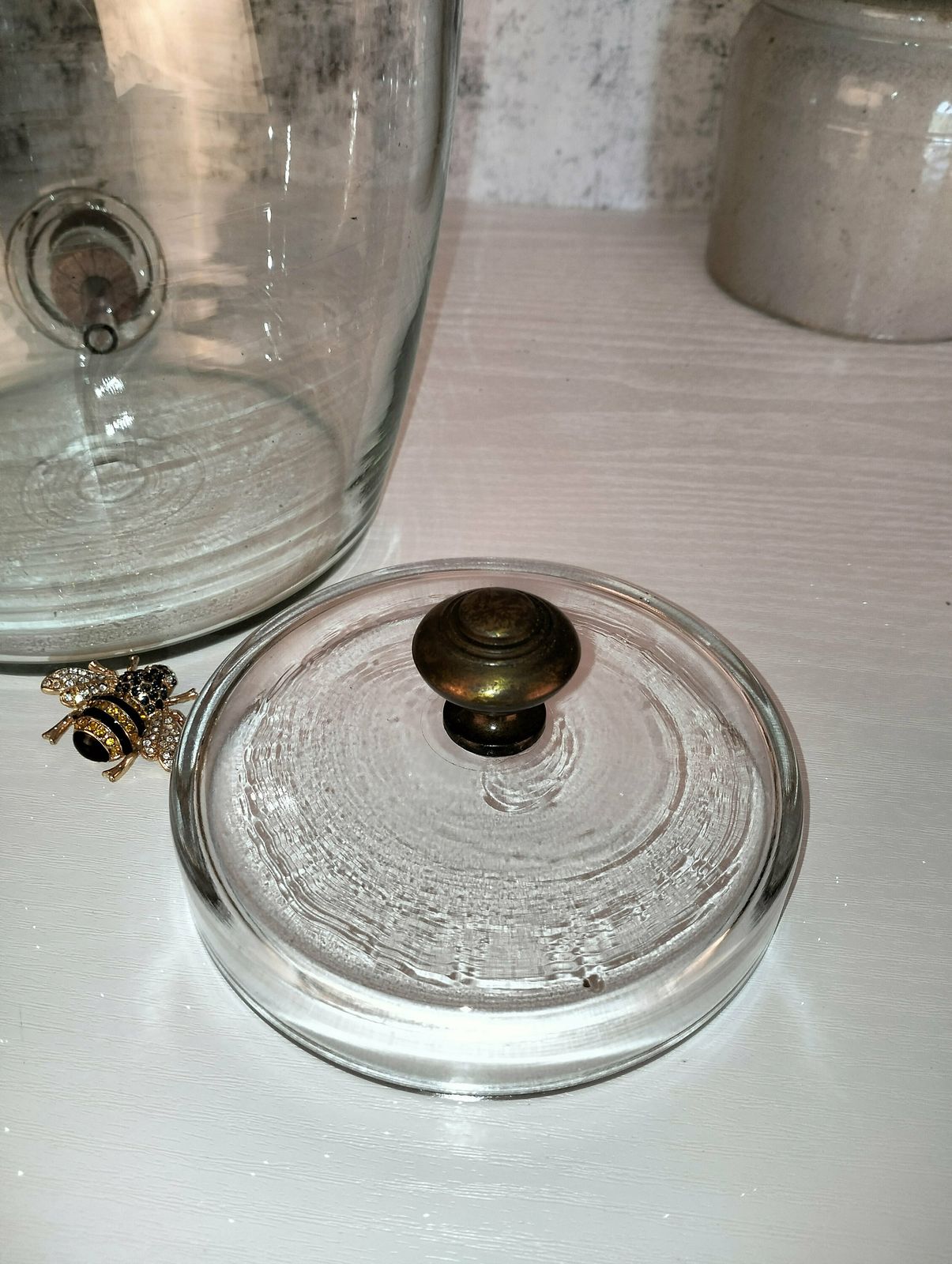 photo for sale Antique French Perfume Jar, Perfume Cologne Pharmacy Bottle, Antique Pharmacy Dispenser