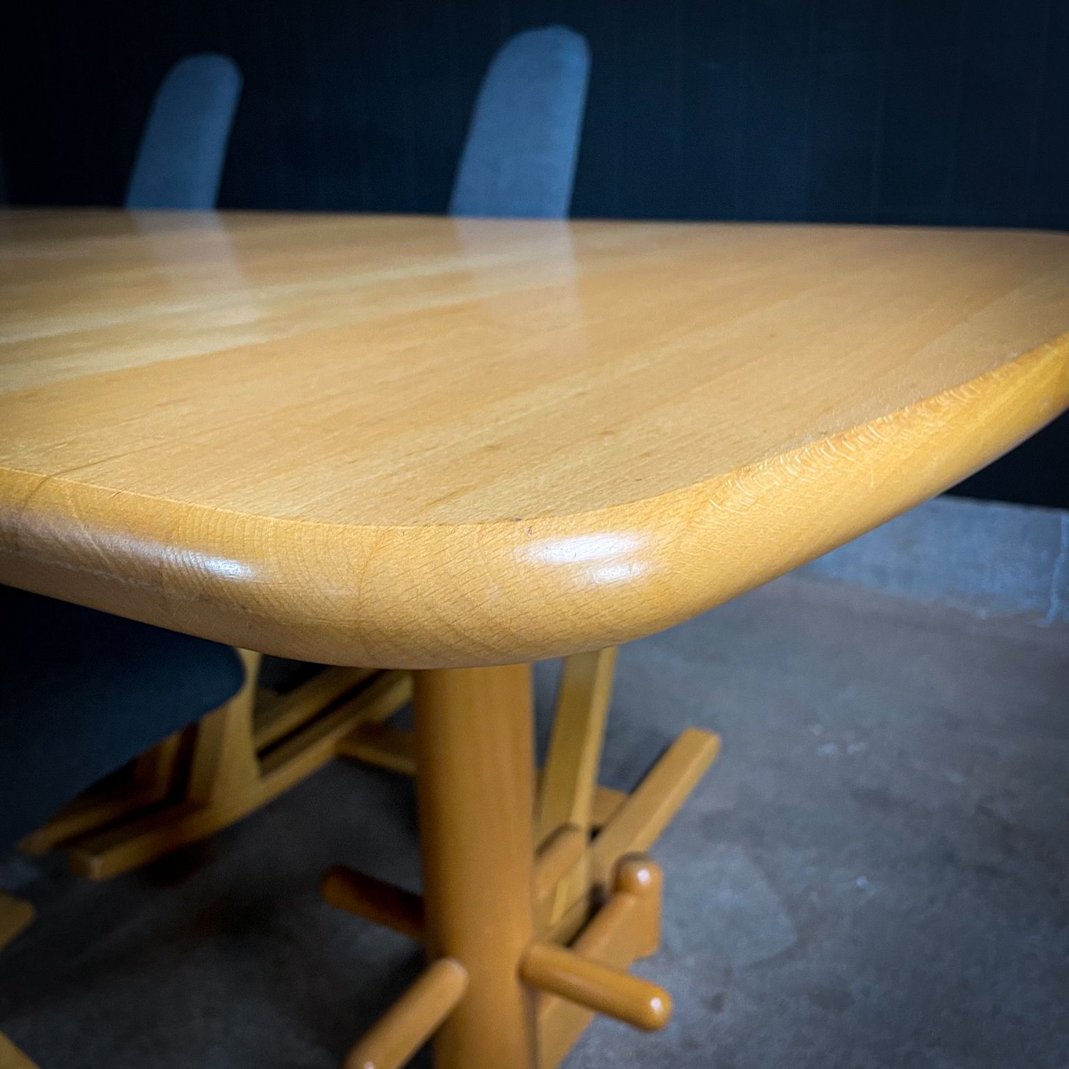 Vintage Stokke Pendulem Eetkamerset – 4 Stoelen & Uitneembare Eettafel photo 2111.0