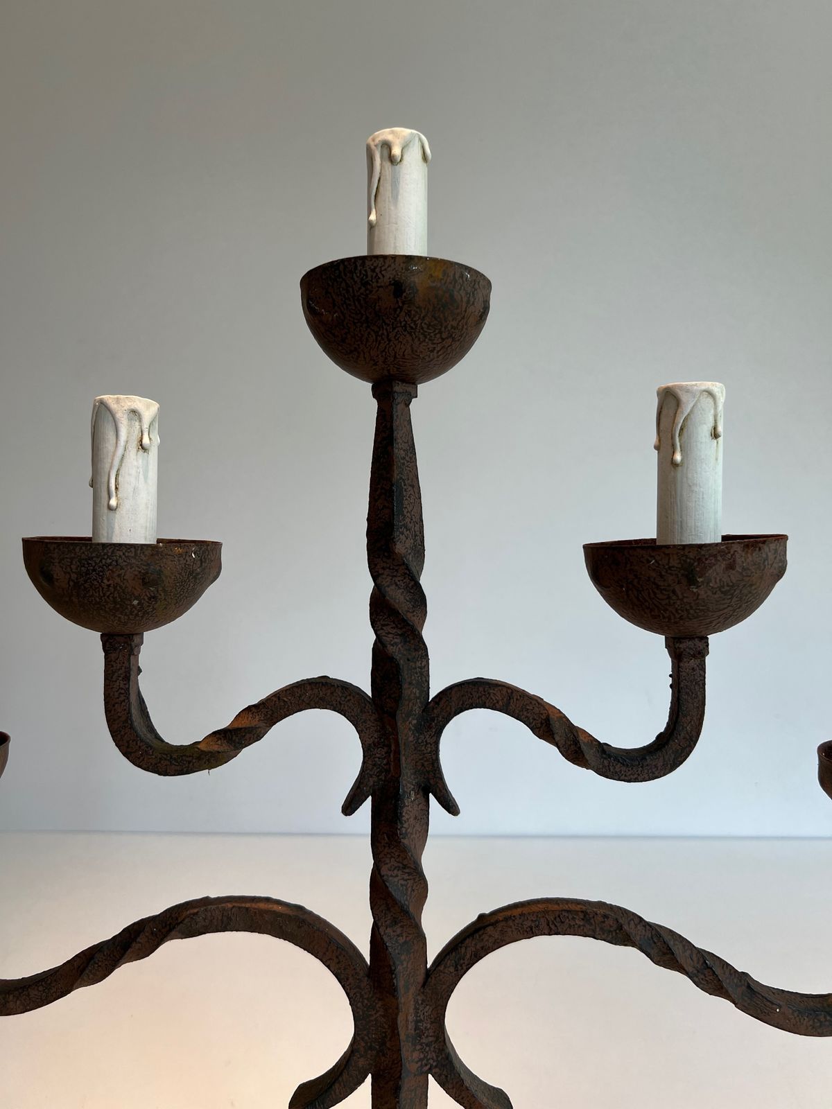 photo buy Wrought Iron Candelabra With 5 Arms Of Lights
