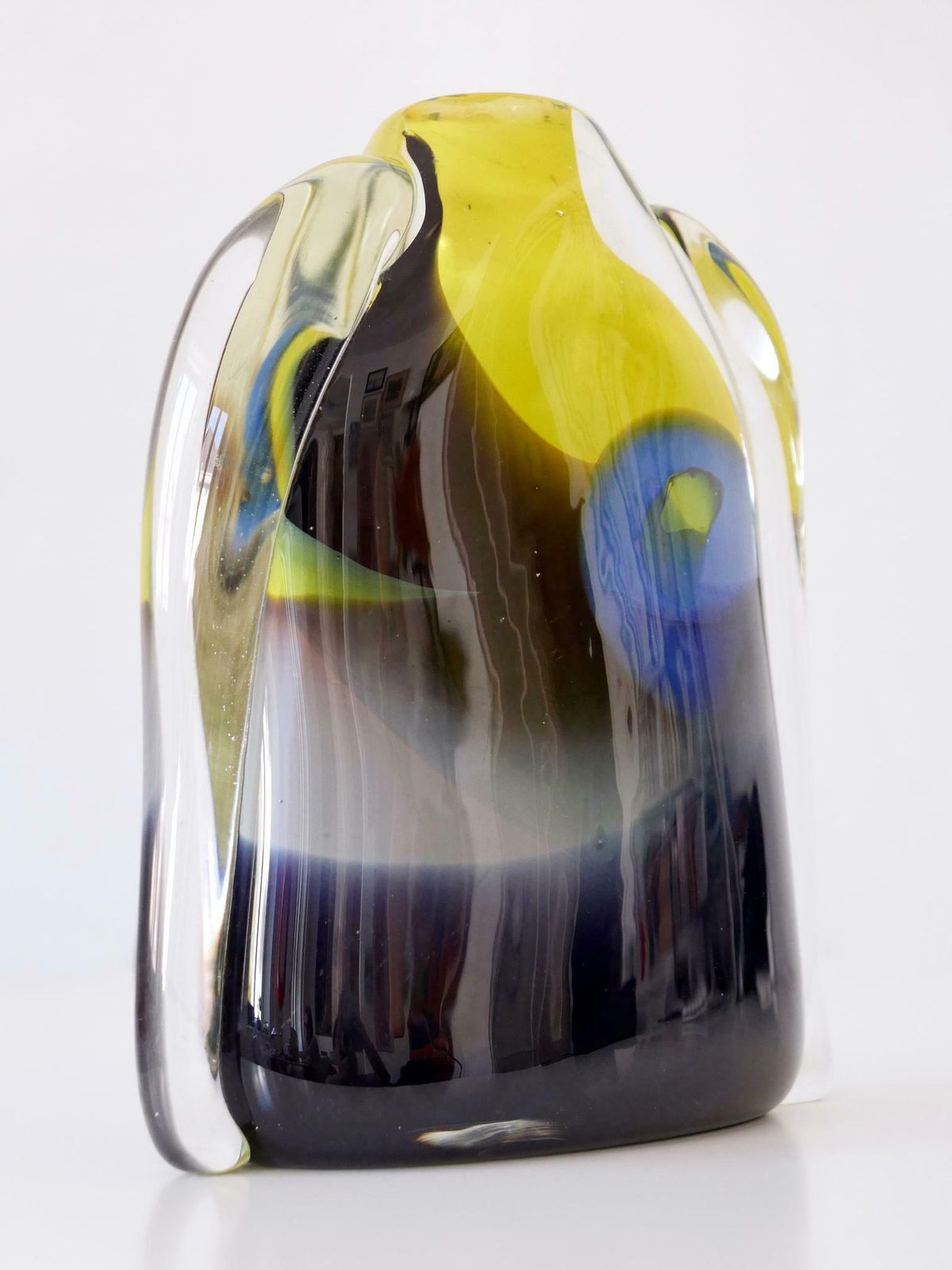 Tall And Decorative Murano Glass Vase Italy 1990s photo 1244.0