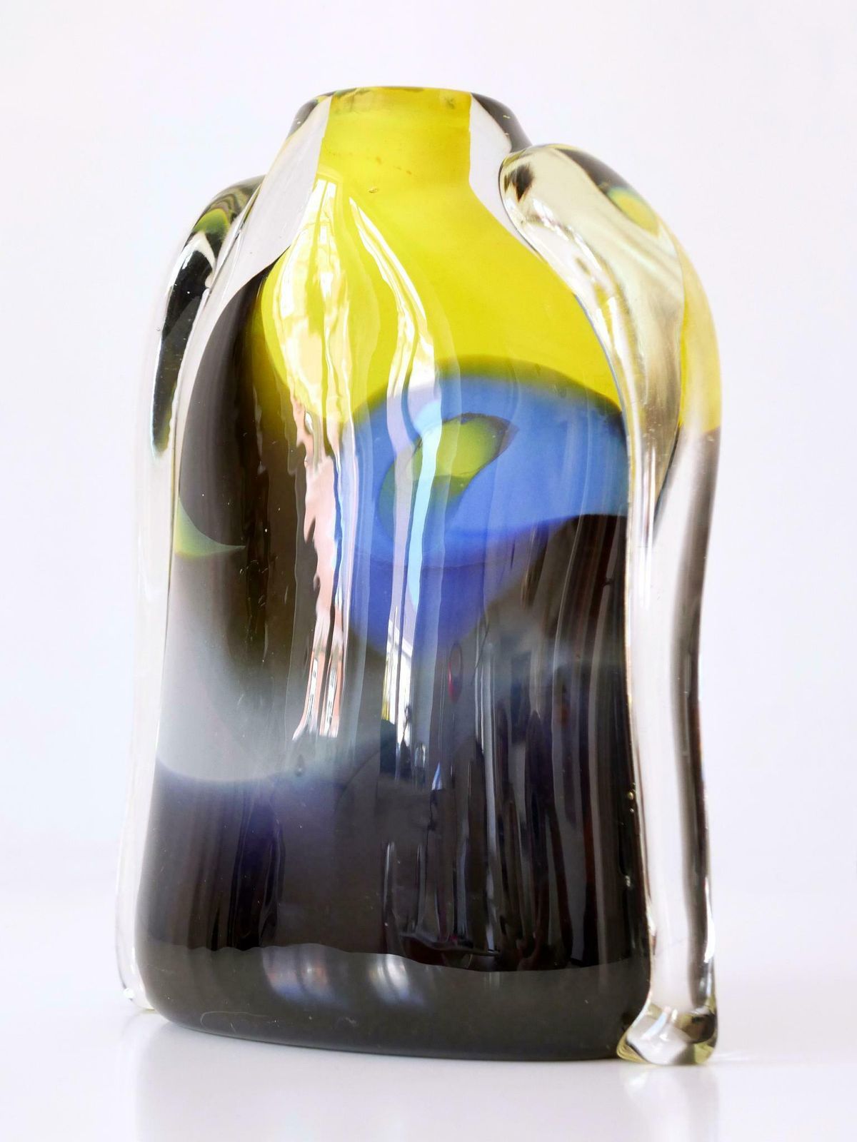 photo furniture Tall And Decorative Murano Glass Vase Italy 1990s