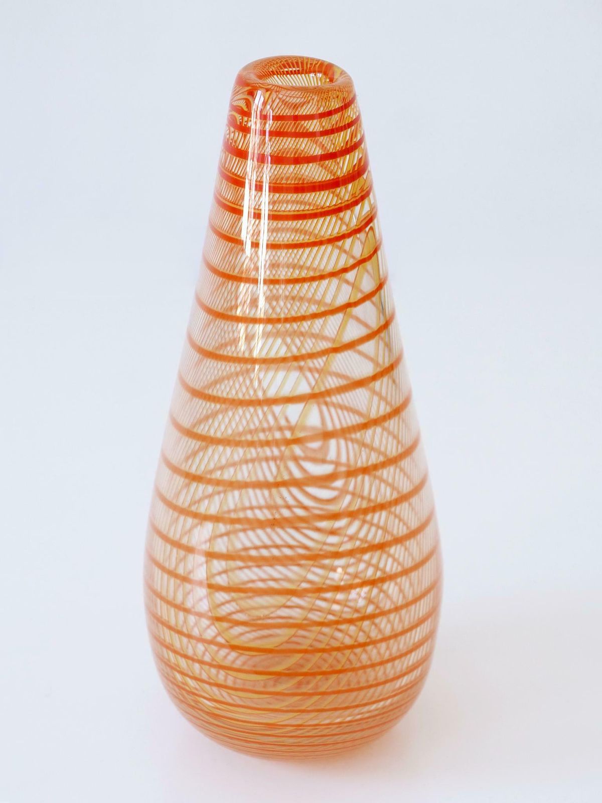 1955.0 Signed & Limited Edition Art Glass Vase By Olle Brozén For Kosta Boda Sweden photo