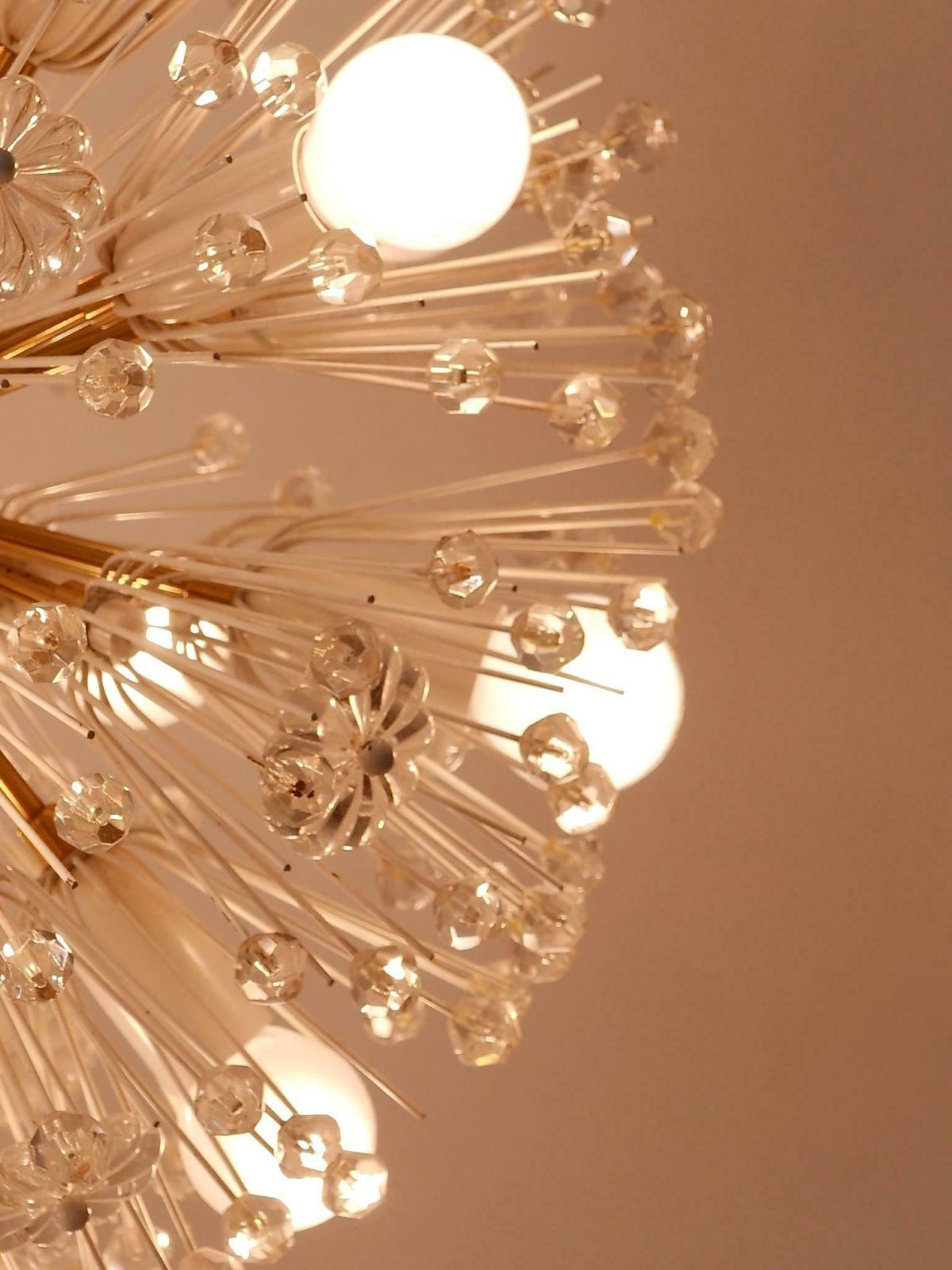 photo vintage Amazing 17 Lights Chandelier Dandelion By Emil Stejnar For Rupert Nikoll 1950s