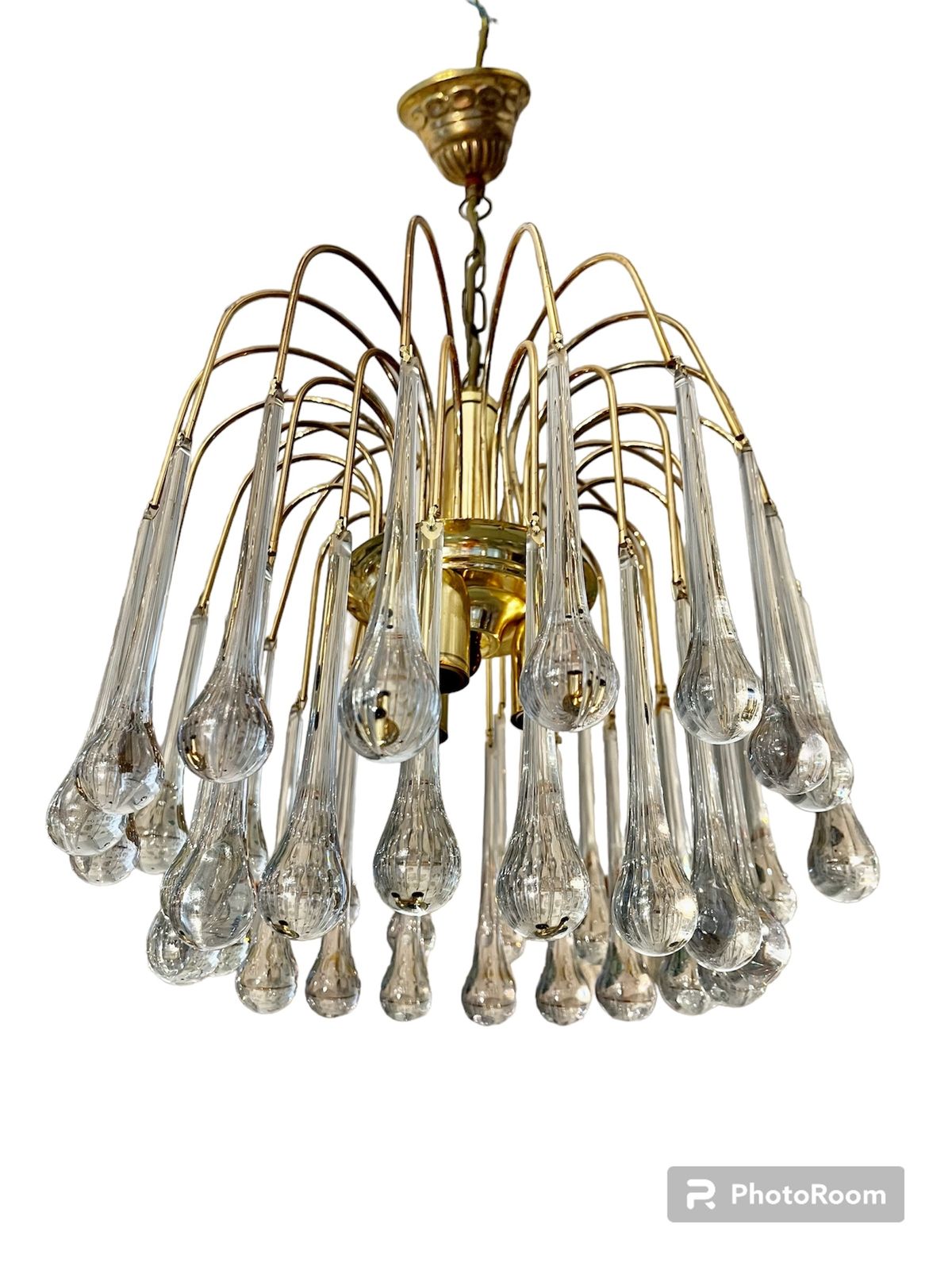 Venini Glass Murano Flower Drops Chandelier  Italie 1980 photo 1300.0