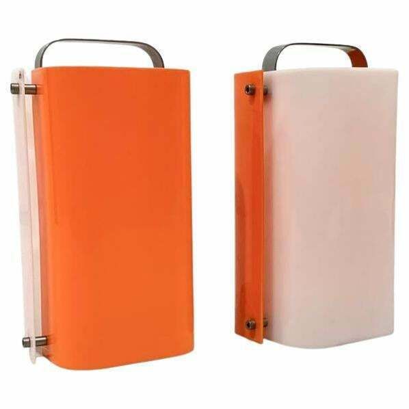 Pair Of Gio Ponti Polsino Table Lamps For Guzzini 1960s