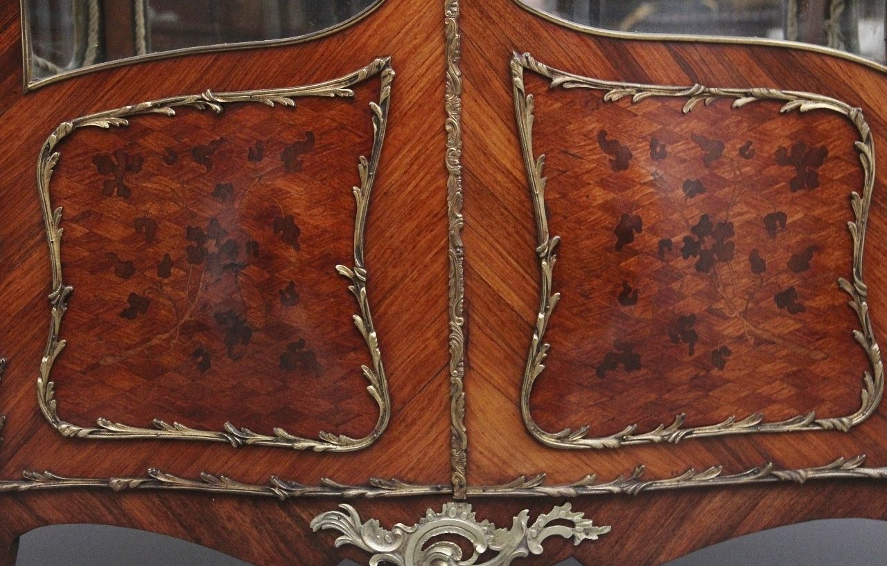 19th Century French Kingwood Display Cabinet photo Furniture