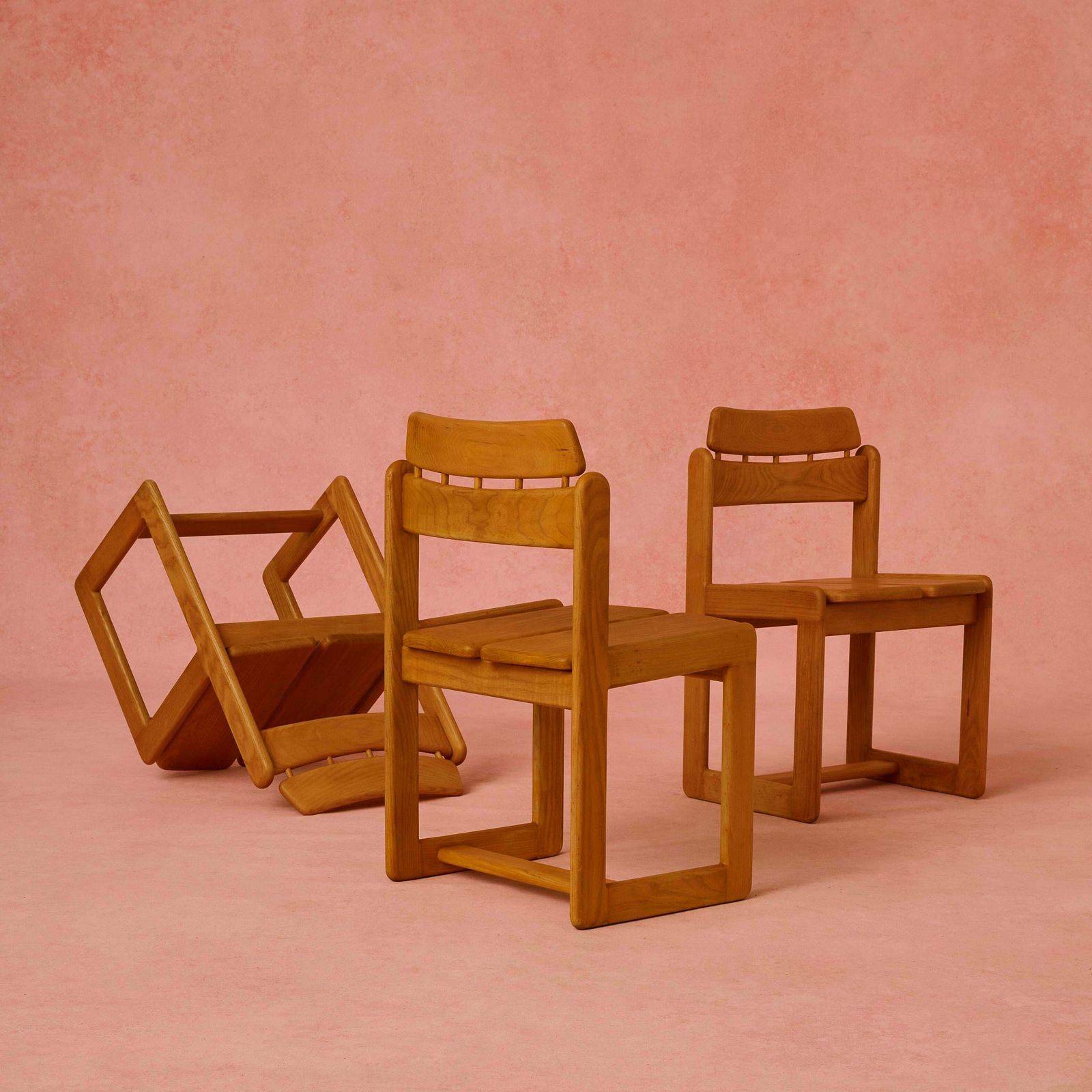 Tapiolina Chairs In Ash Wood By Ilmari Tapiovaara For Fratelli Montina photo for sale