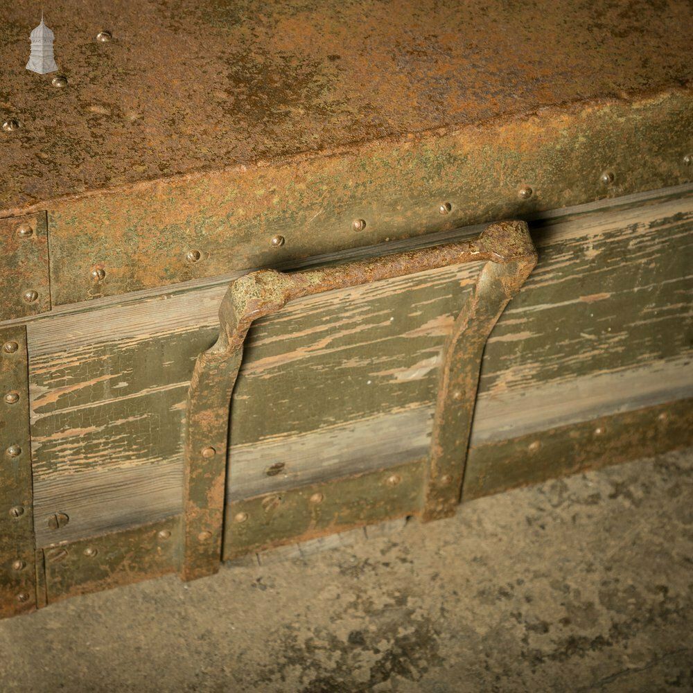photo vintage 1920’s Agricultural Parts Box, Wood And Metal Construction