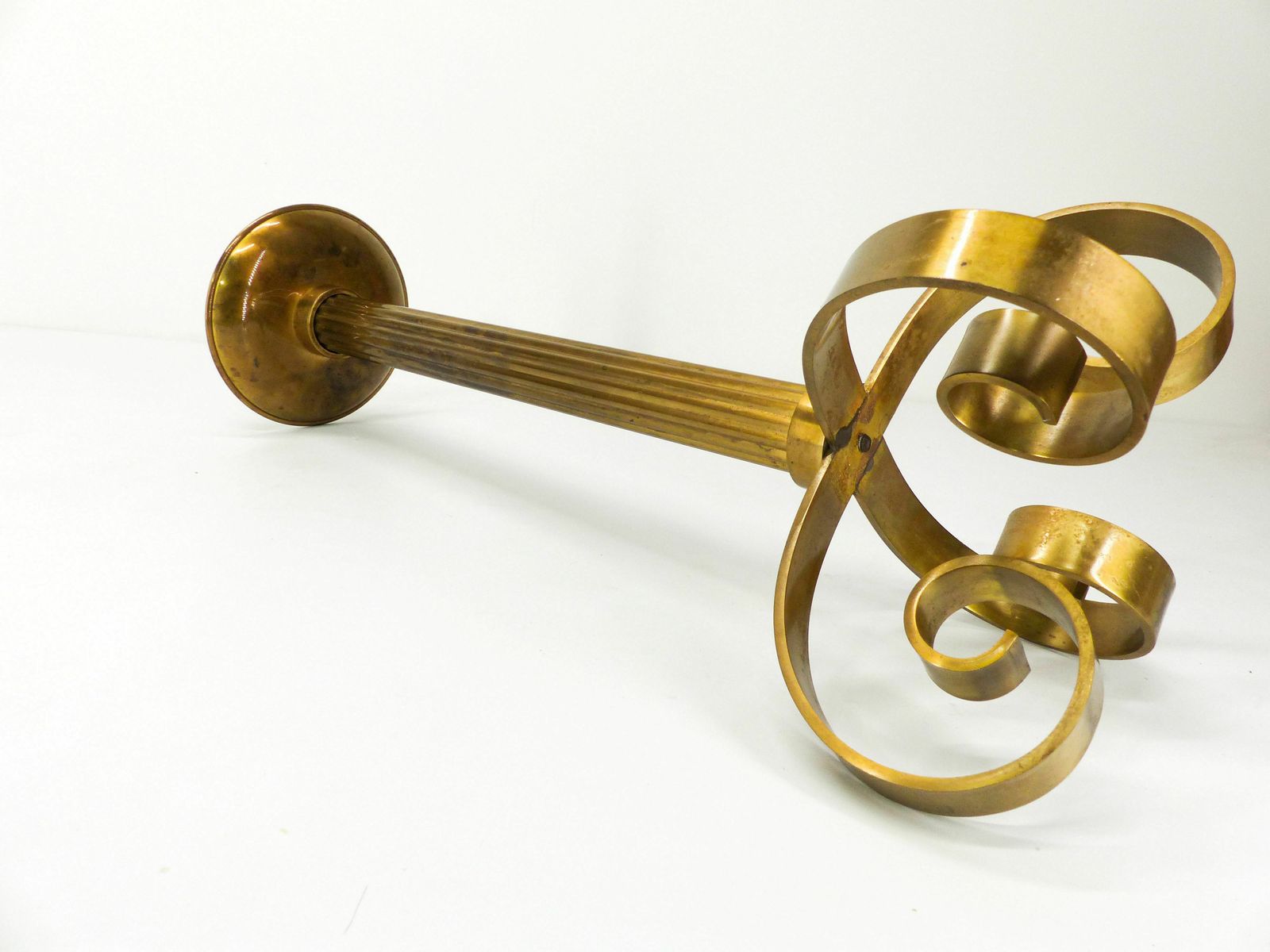 Xxl Brass Candlestick Ivar ålenius Björk For Ystal Metall 1960 photo vintage