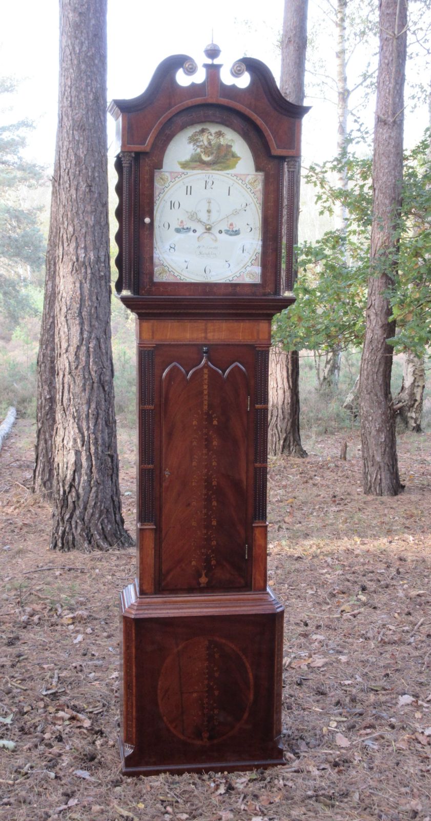 Fine Early 19th Century 8 Day Painted Dial Mahogany Longcase Clock By William Smith, Keighley, Circa 1810