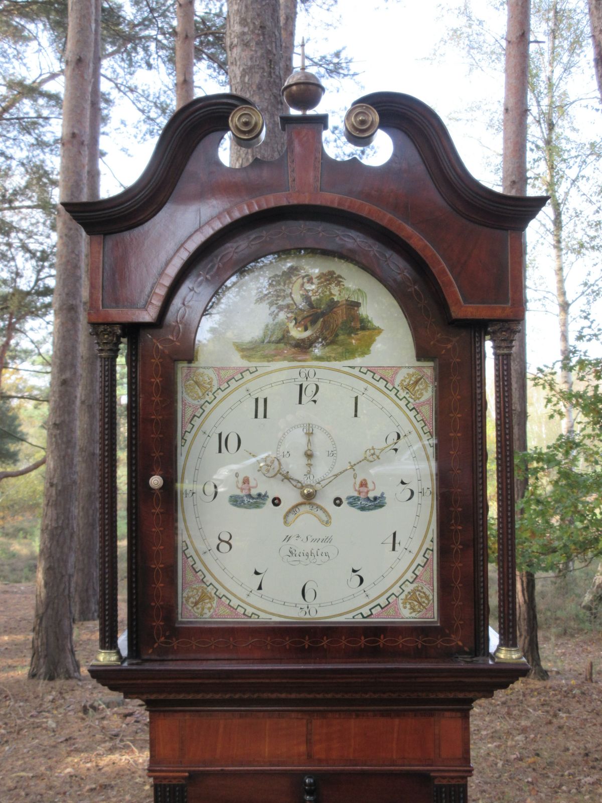 Fine Early 19th Century 8 Day Painted Dial Mahogany Longcase Clock By William Smith, Keighley, Circa 1810 photo furniture