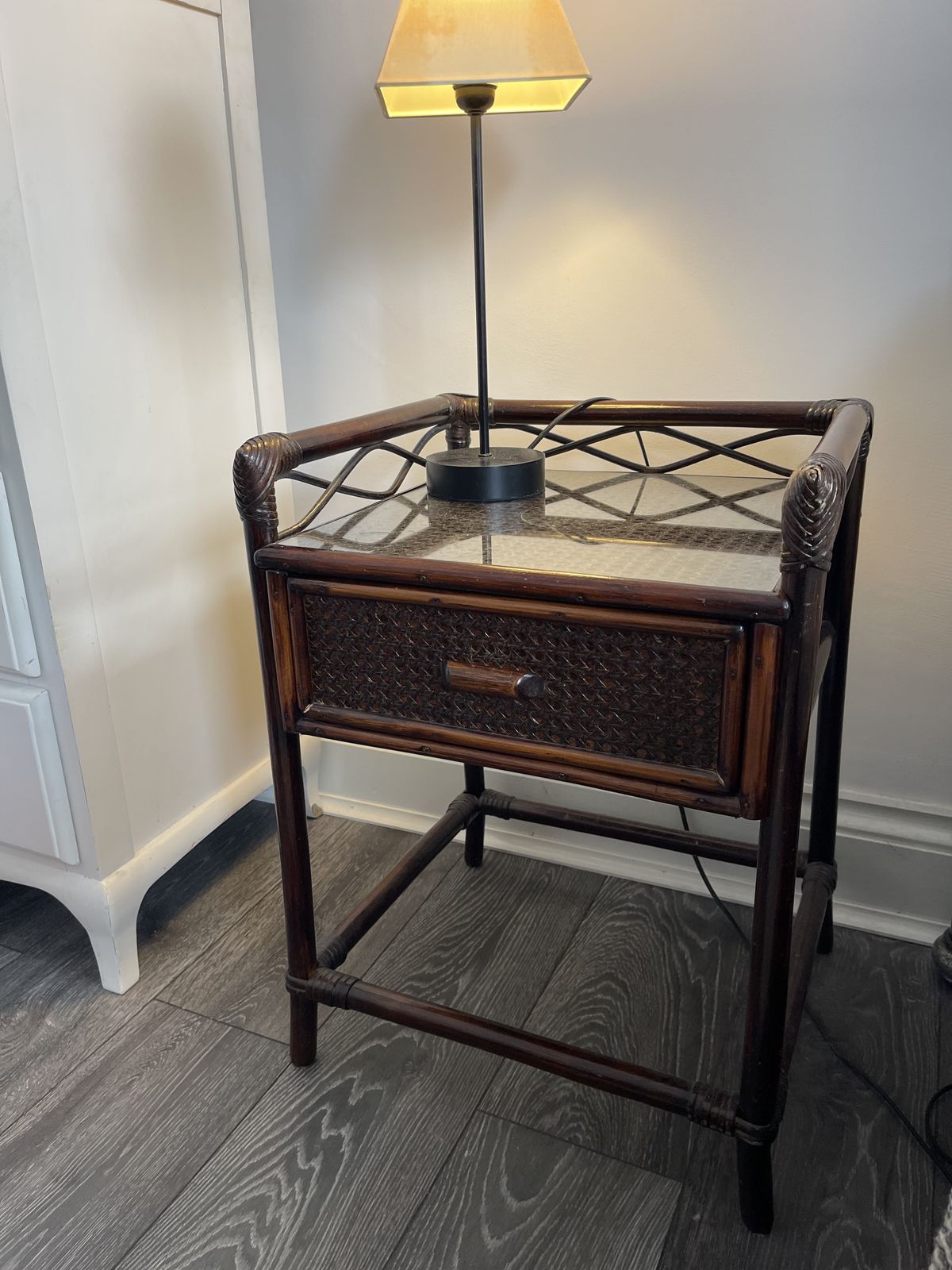 Bamboo And Cane Bedside Cabinets, Vintage 1970s, Set Of 2