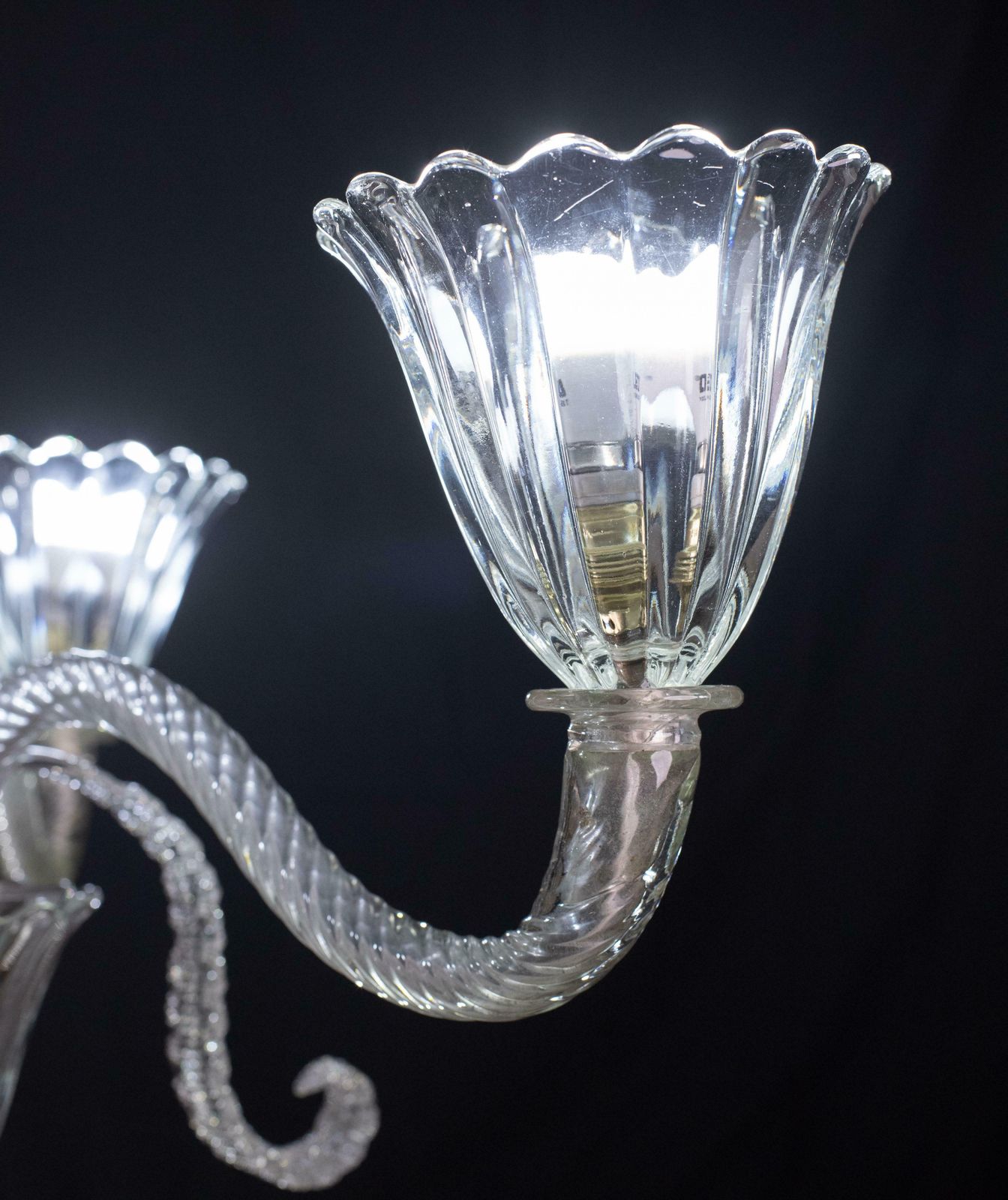 Exceptional Three Arms Chandelier By Barovier E Toso, 1950s photo 2035.0