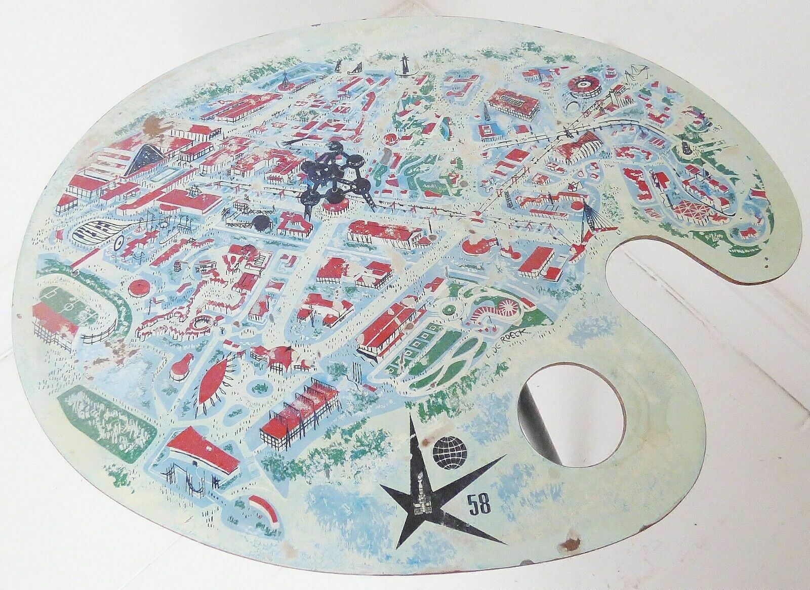 Stunning Rare Lucien De Roeck For Bois Manu 1958 Brussels World Expo Side Table photo for sale