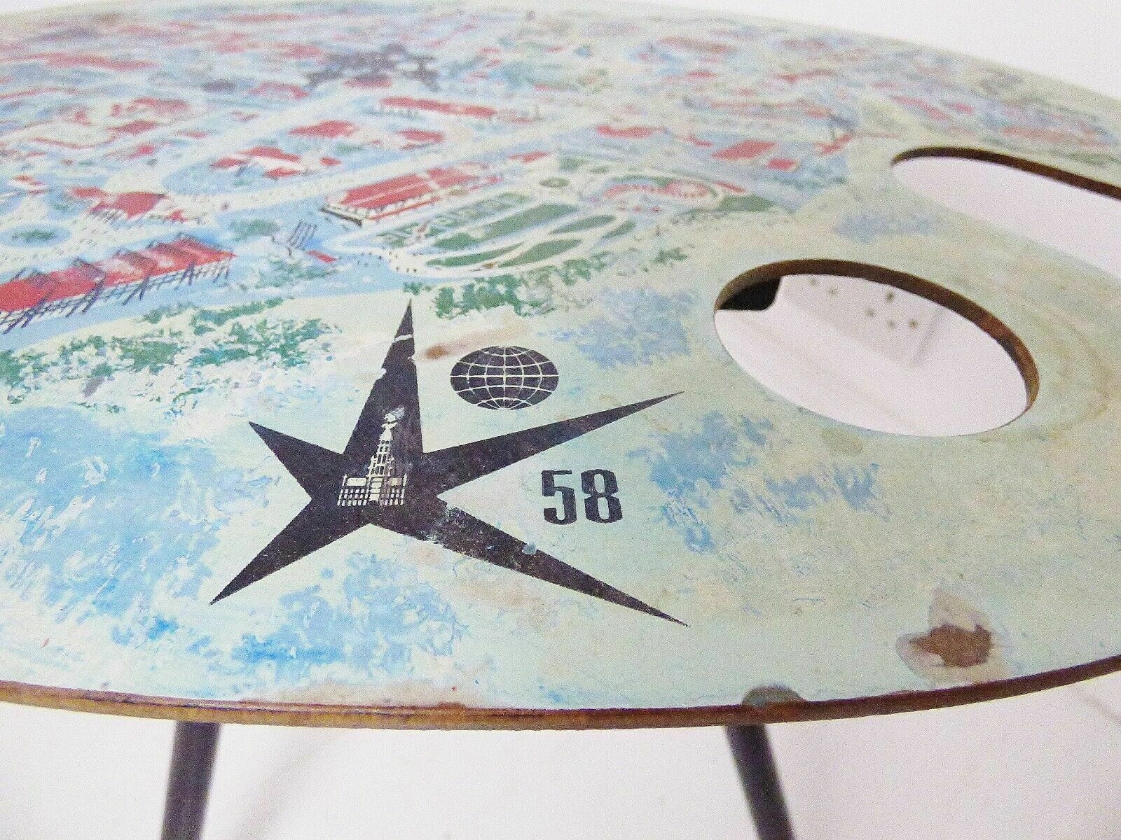 Stunning Rare Lucien De Roeck For Bois Manu 1958 Brussels World Expo Side Table photo Furniture