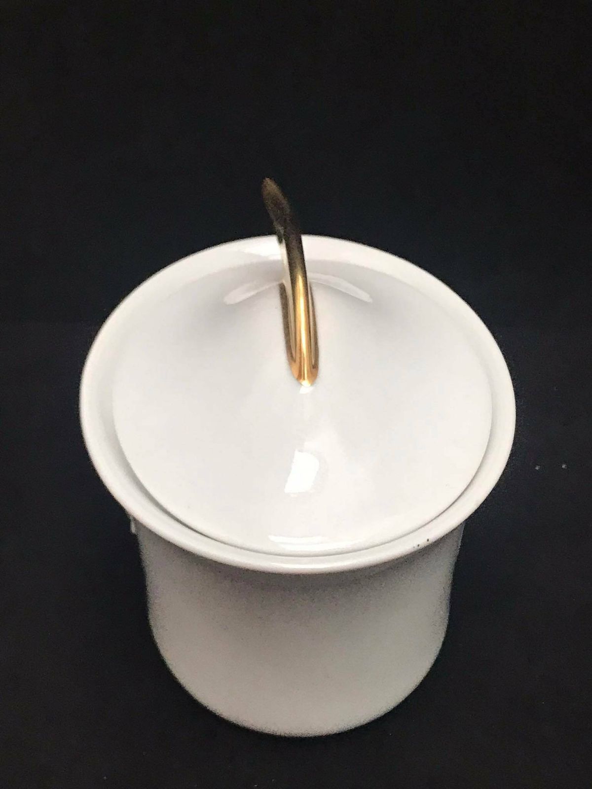 photo for sale Versace Rosenthal Medaillon Meandre D'or Sugar Bowl With Lid Wedding Luxury Gift Gift For Couple Coffee Tea Golden White Decor