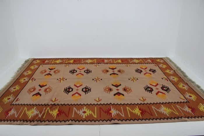 Textiles 1940s Kilim Wool Carpet/Rug, Czechoslovakia photo