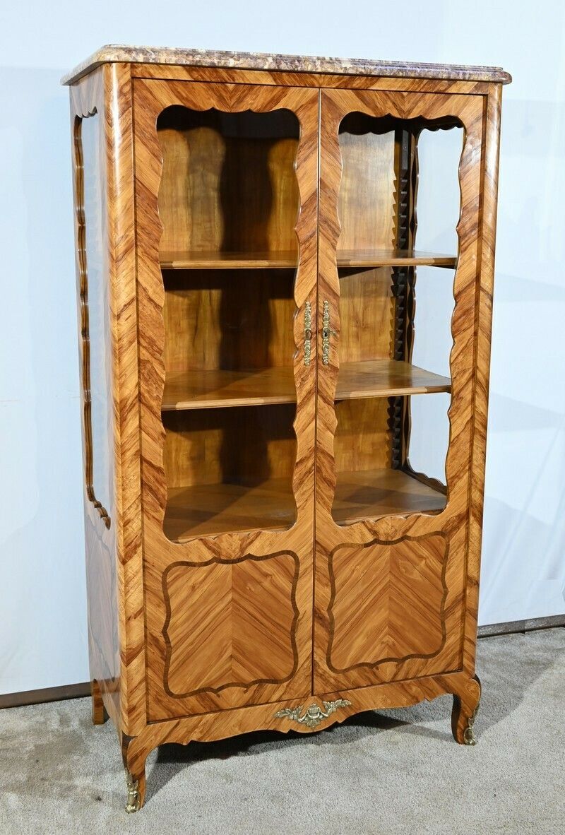 Small Rosewood Showcase, Louis XV Style – Early 20th Century photo for sale