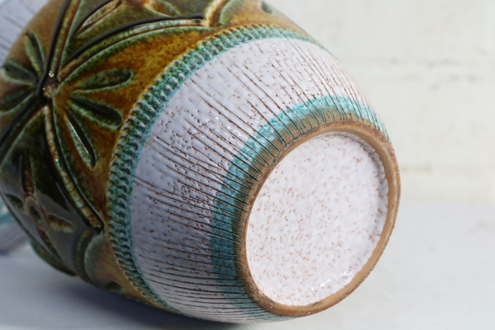Mid Century French Vallauris Ceramic Pitcher From The 1950's Period Beautiful Colouring photo 93.0