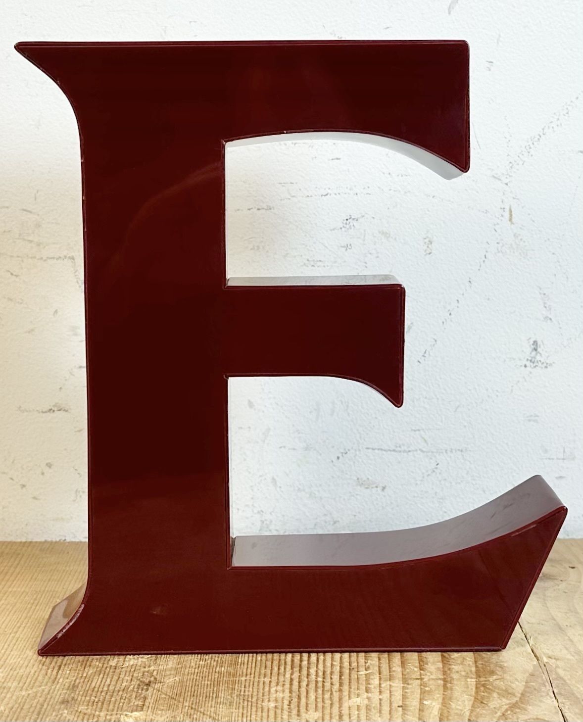 Vintage Dark Red Illuminated Letter E , 1980s photo buy