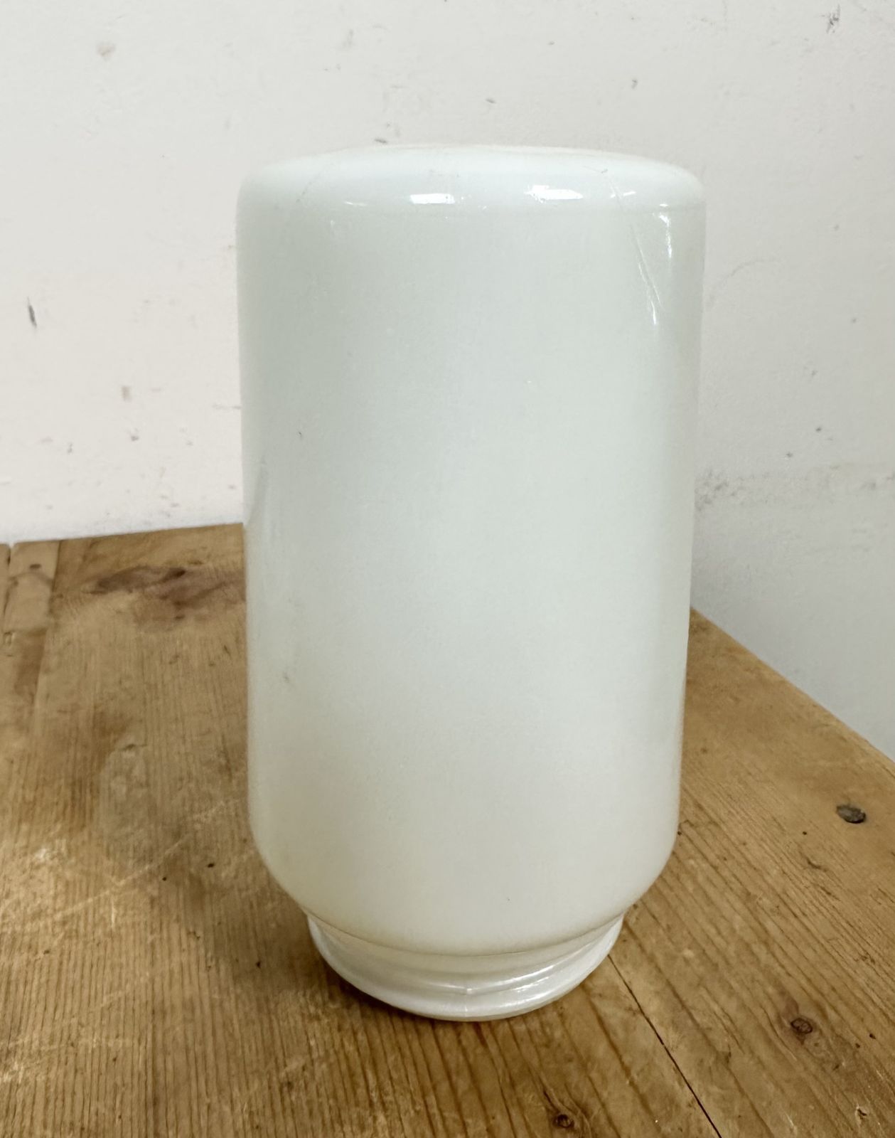 Vintage White Porcelain Wall Light With Milk Glass, 1970s, 4x photo vintage
