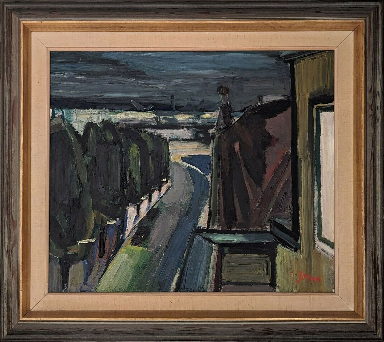 Gunnar Jonn (1904 1963) ‘City View In Winter’