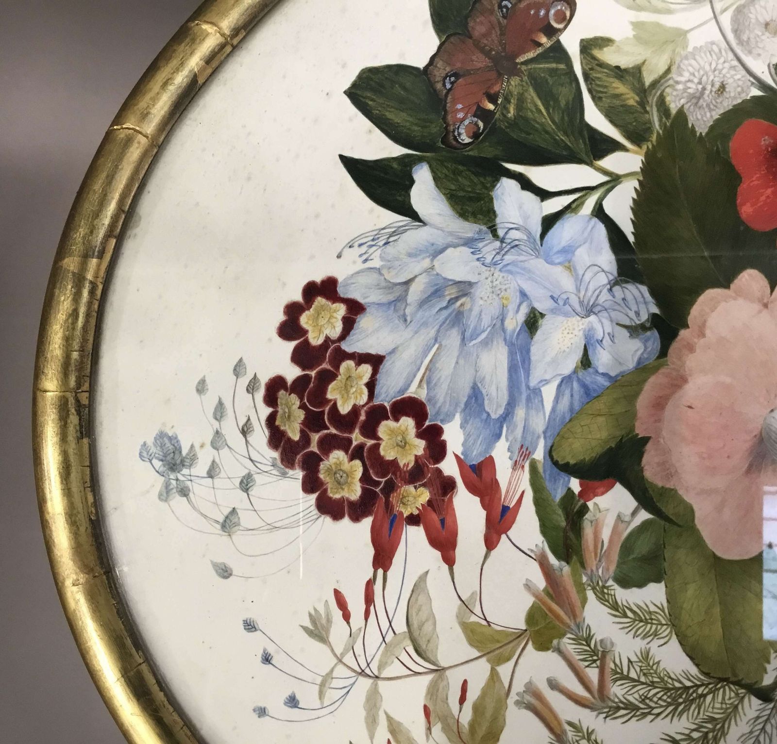 photo furniture Splendid Regency Painted Top Oval Occasional Table