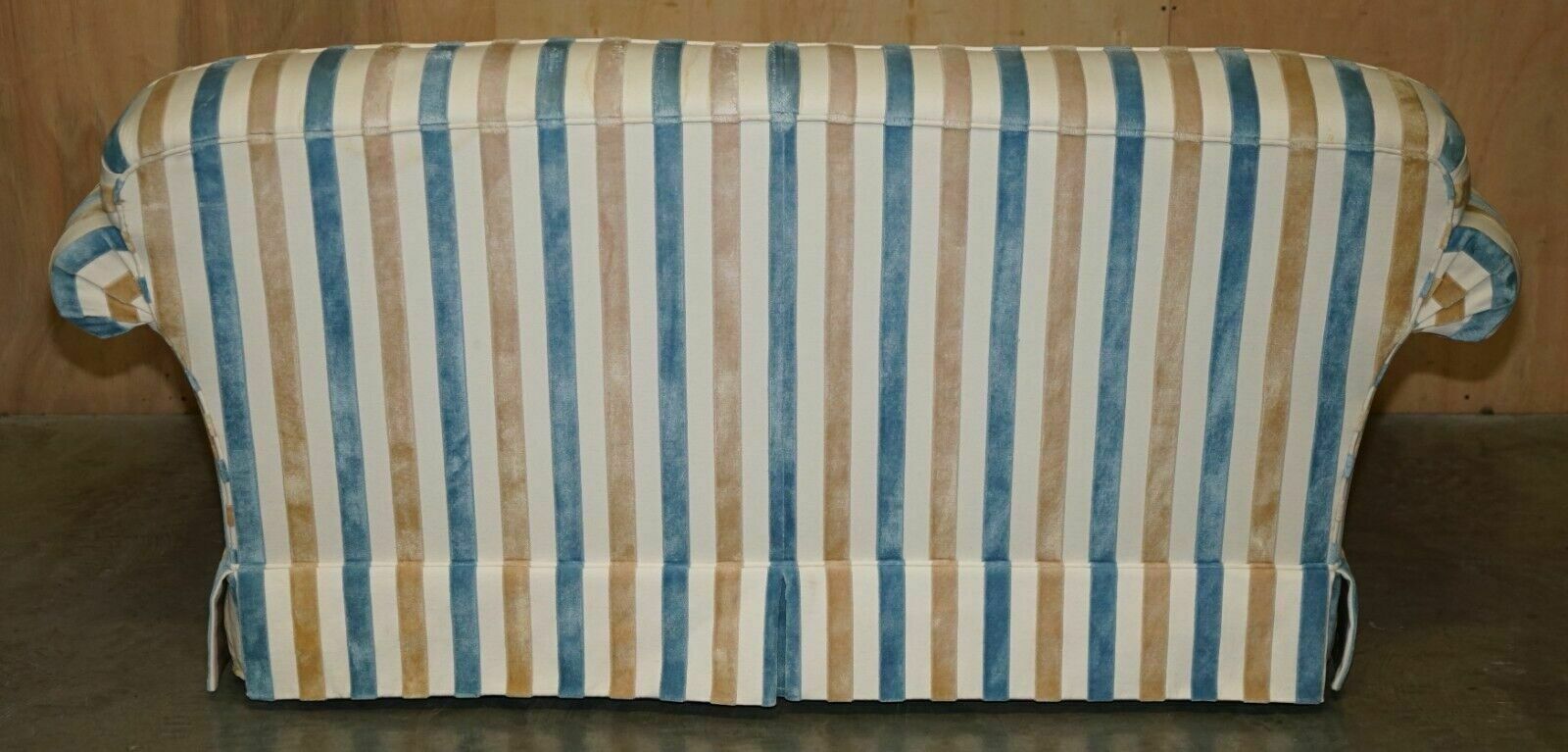 Furniture 1 Of 2 Stunning Mulberry Home Designer Contemporary Striped Two Seater Sofas photo