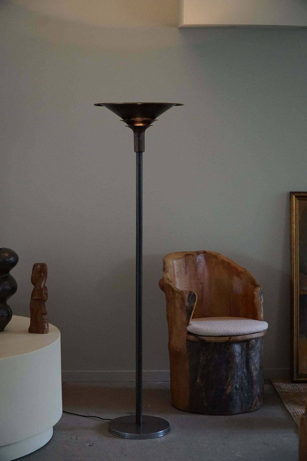 Danish Art Deco Uplight Floor Lamp By Louis Poulsen, Model "A Lamp", 1930s photo vintage